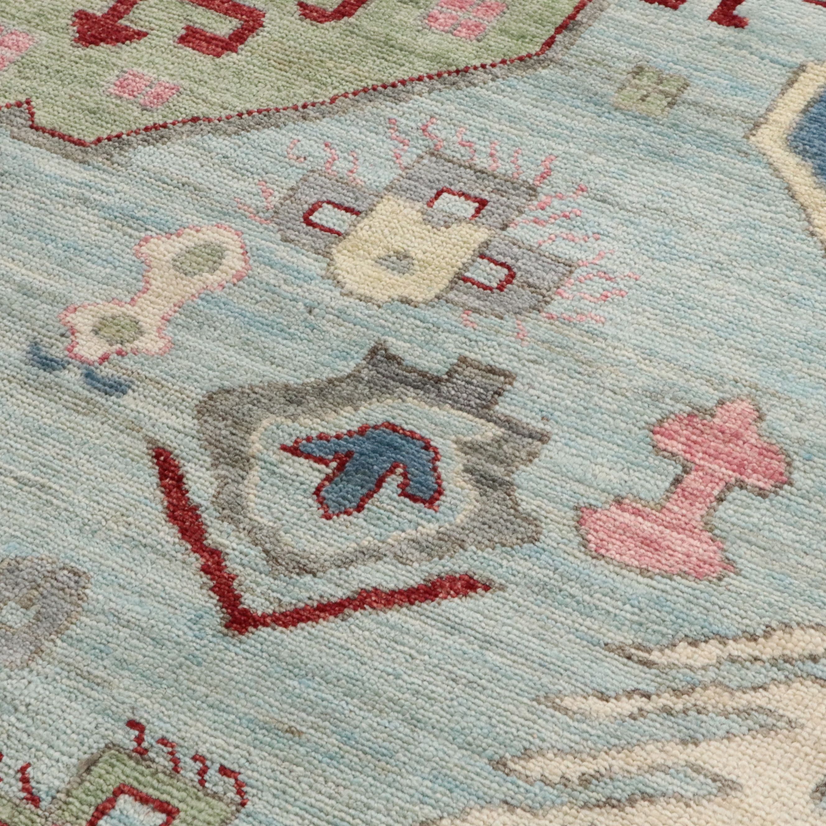 8'11 x 11'11 Hand-Knotted Pakistani Kazak Area Rug