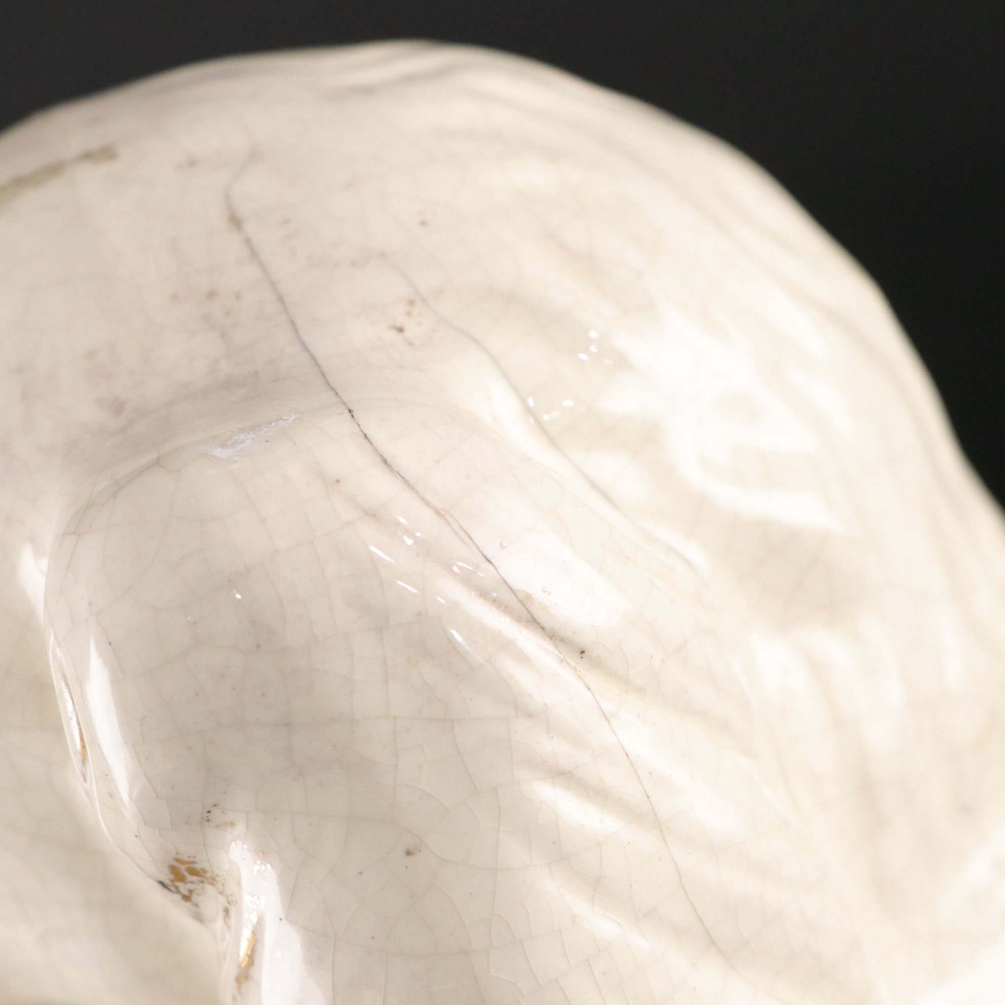 Pair of Staffordshire Spaniels with Glass Eyes, Late 19th/ Early 20th Century