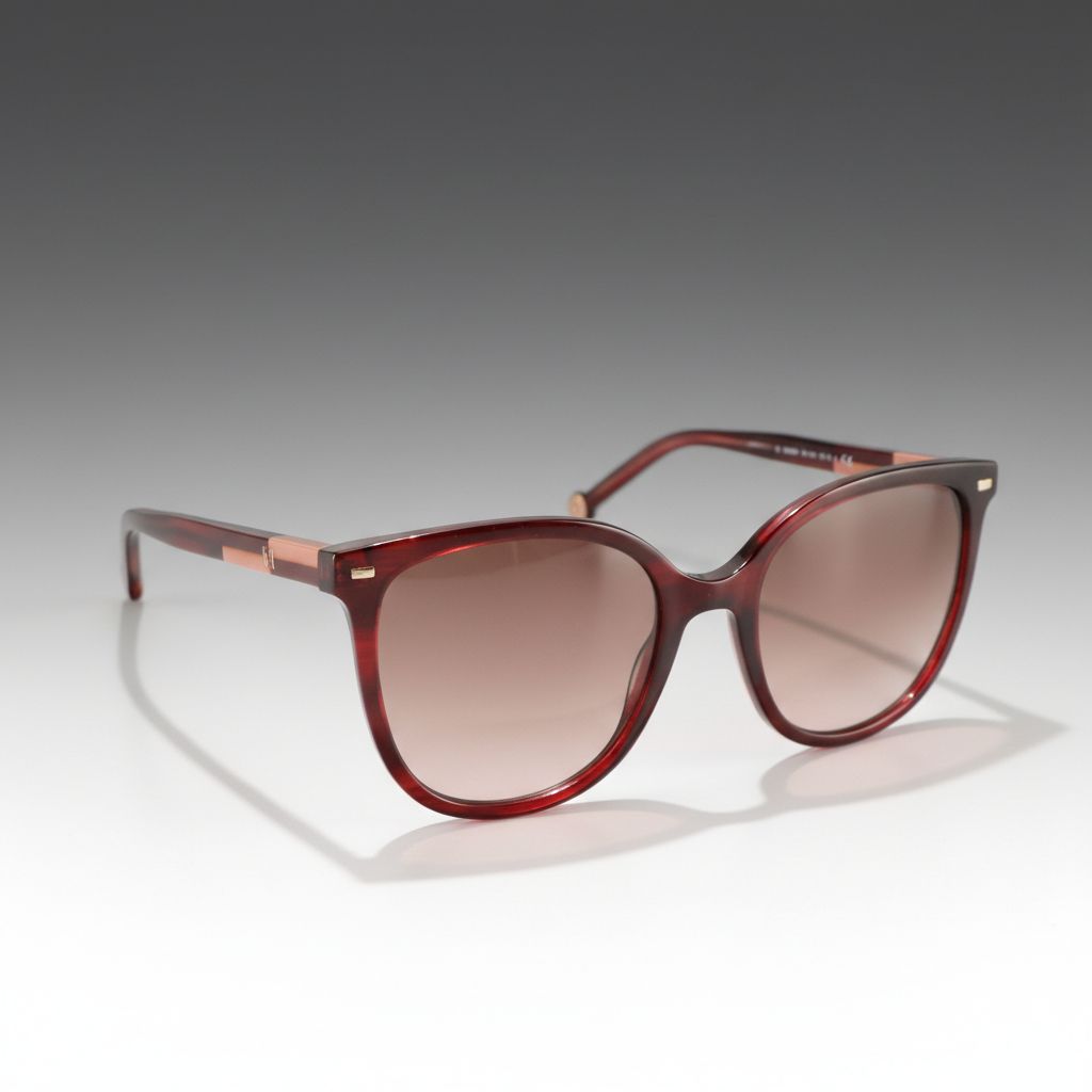 Carolina Herrera HER 0136/S K4GHA Burgundy Horn Frame Sunglasses in Case
