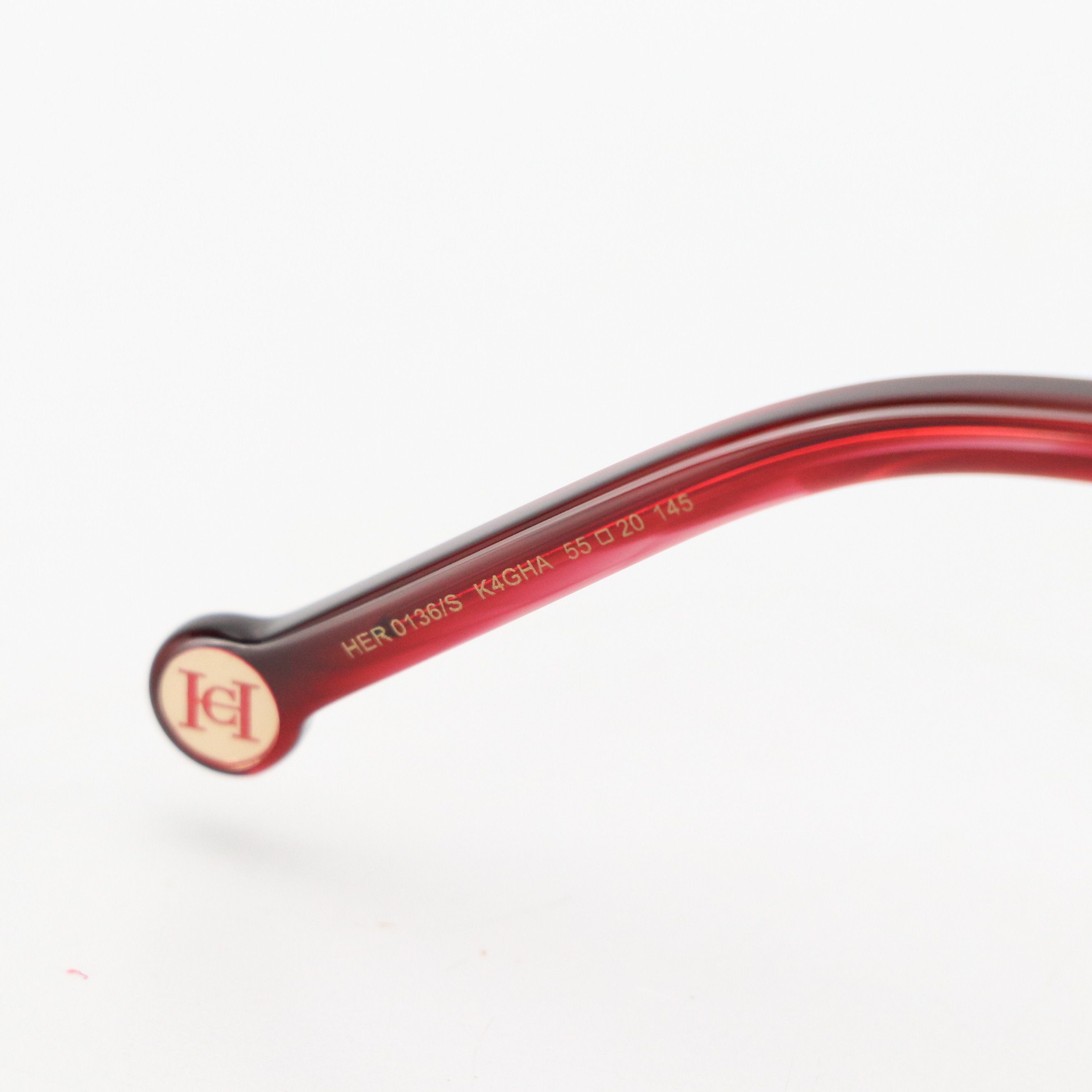 Carolina Herrera HER 0136/S K4GHA Burgundy Horn Frame Sunglasses in Case