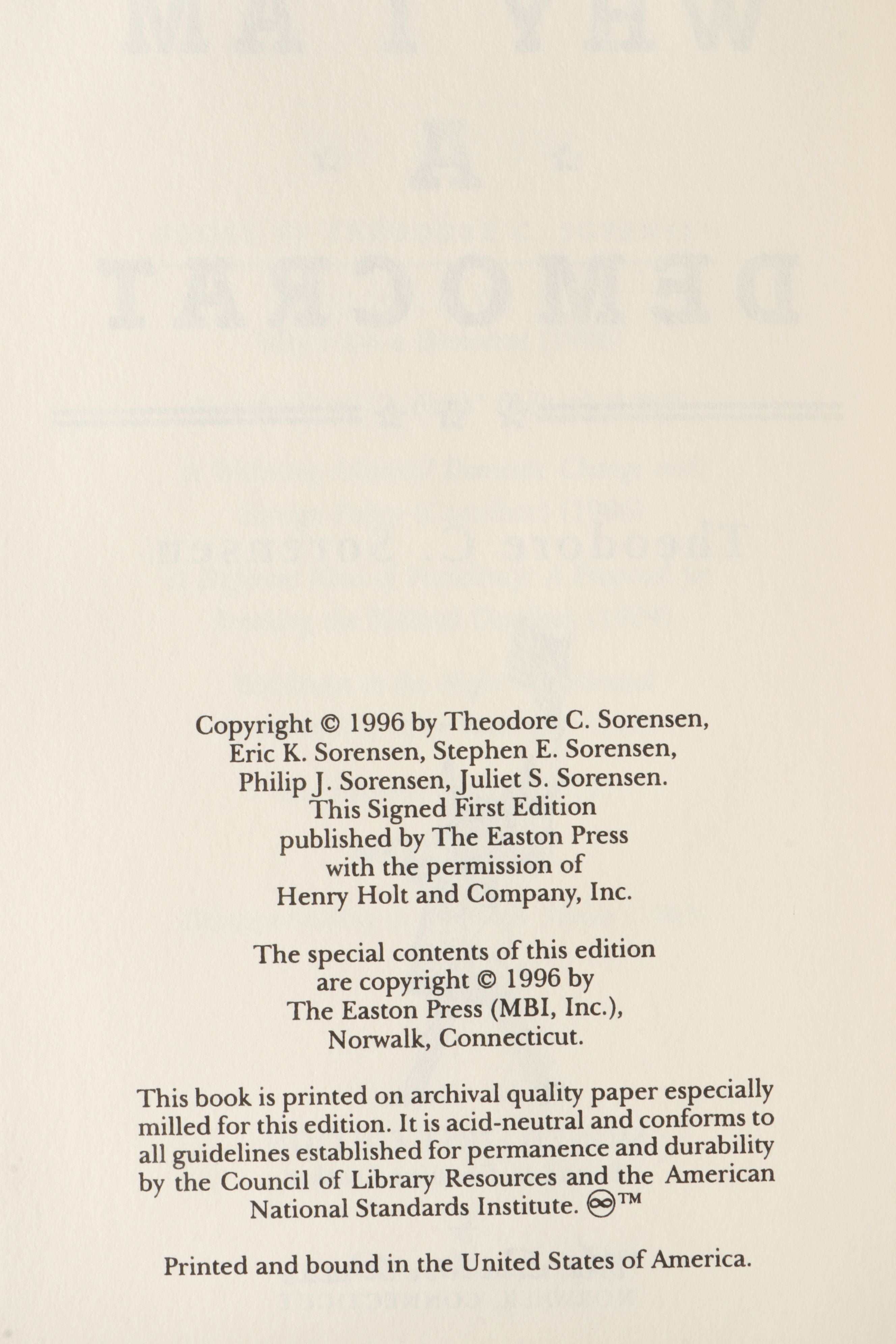 Signed First Edition "When I Was a Young Man" by Bob Kerrey and More Books