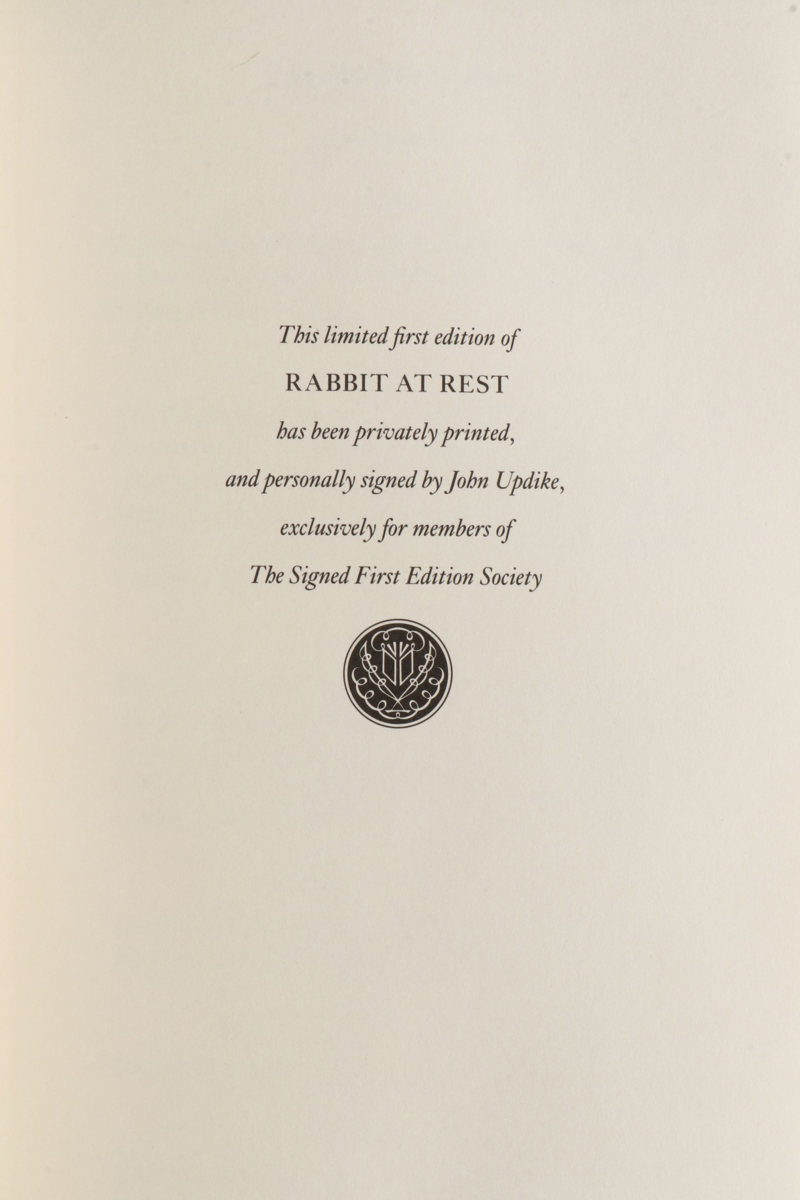 Signed First Edition "Rabbit at Rest" by John Updike and More Books