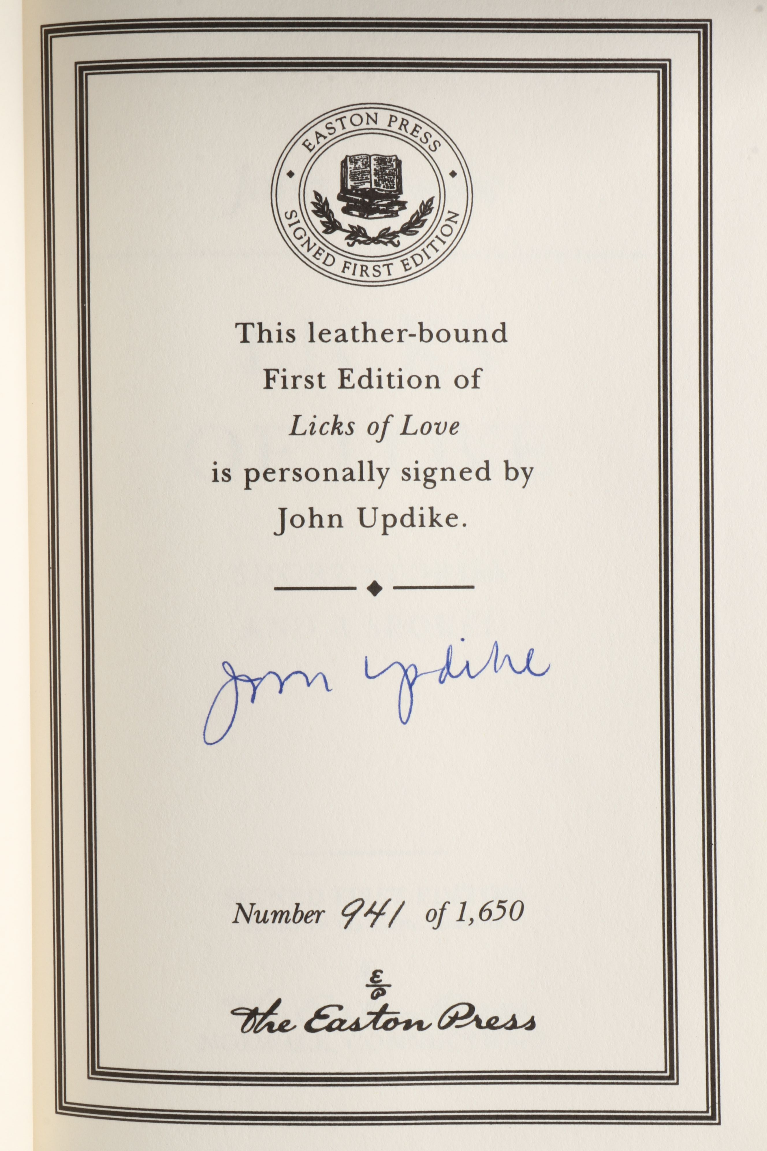 Signed First Edition "Rabbit at Rest" by John Updike and More Books