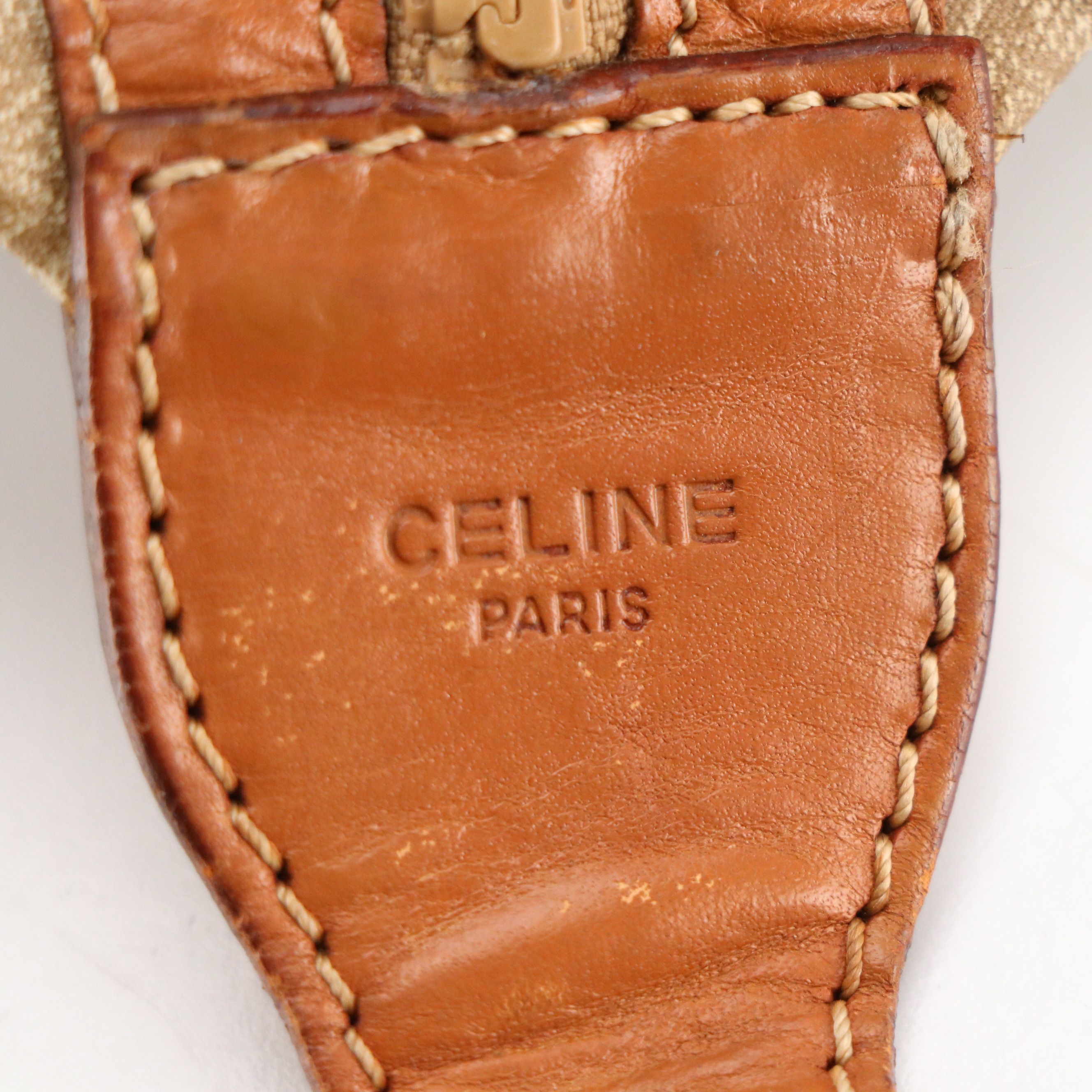 Celine Expandable Weekender Bag in Macadam Canvas with Leather Trim