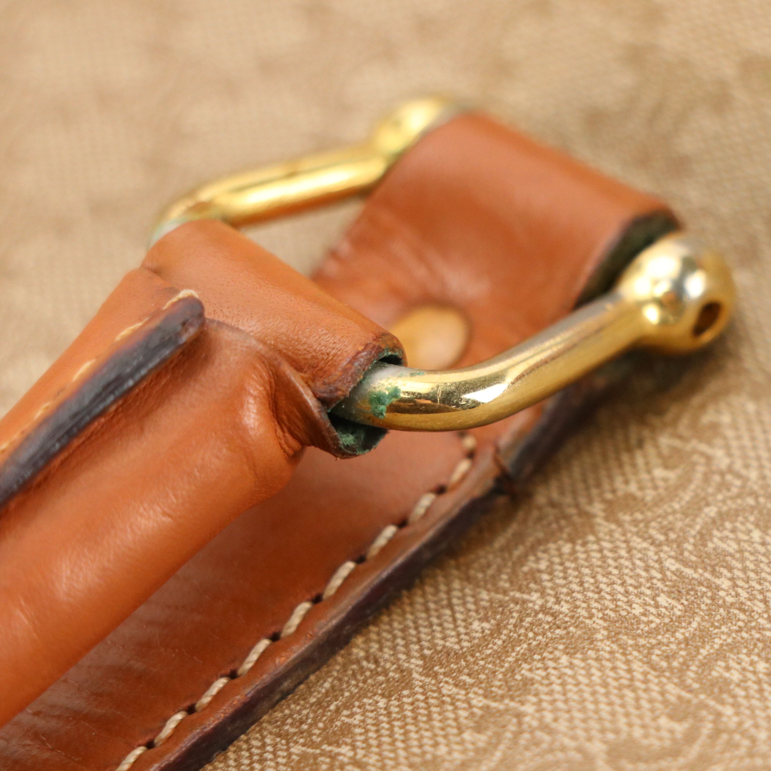 Celine Expandable Weekender Bag in Macadam Canvas with Leather Trim