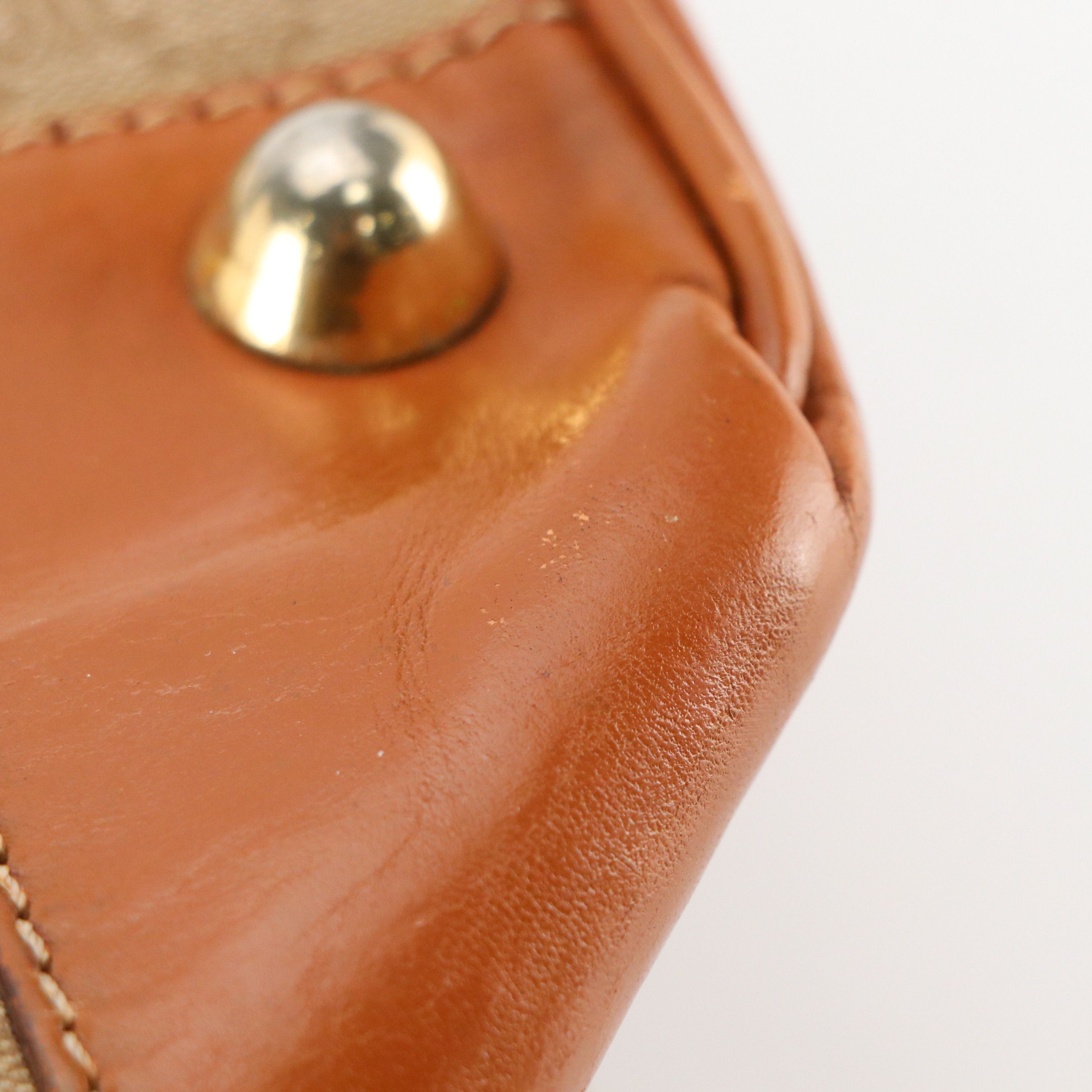 Celine Expandable Weekender Bag in Macadam Canvas with Leather Trim