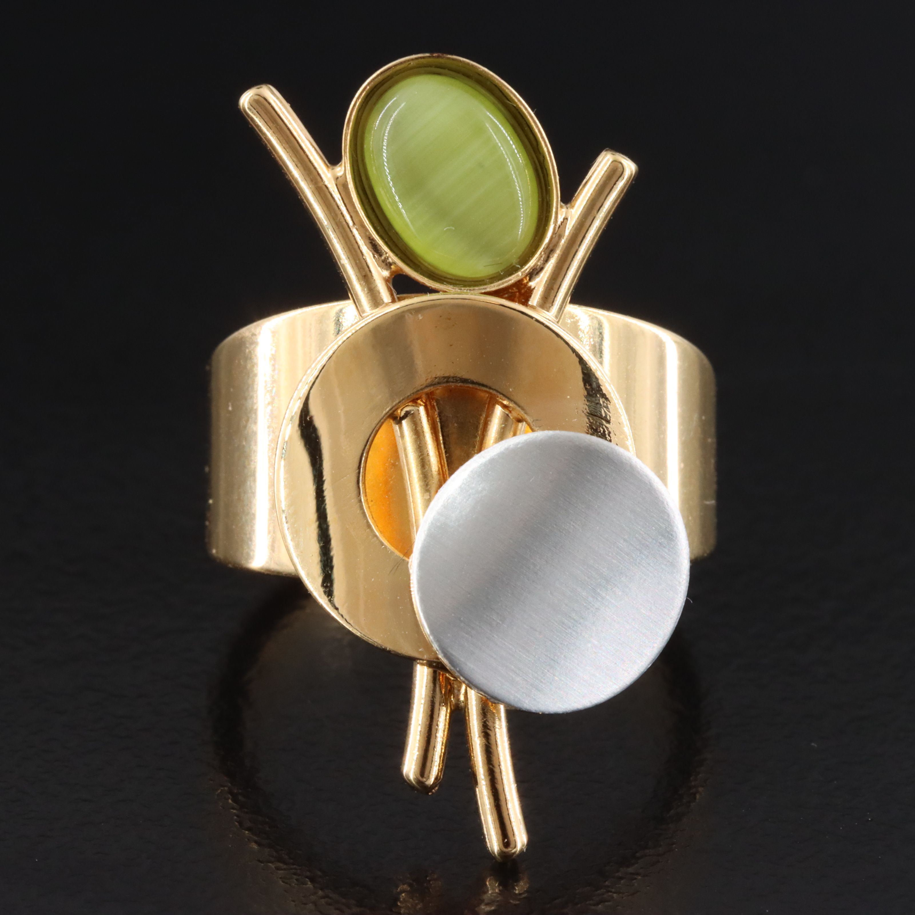Christophe Poly Abstract Glass Ring