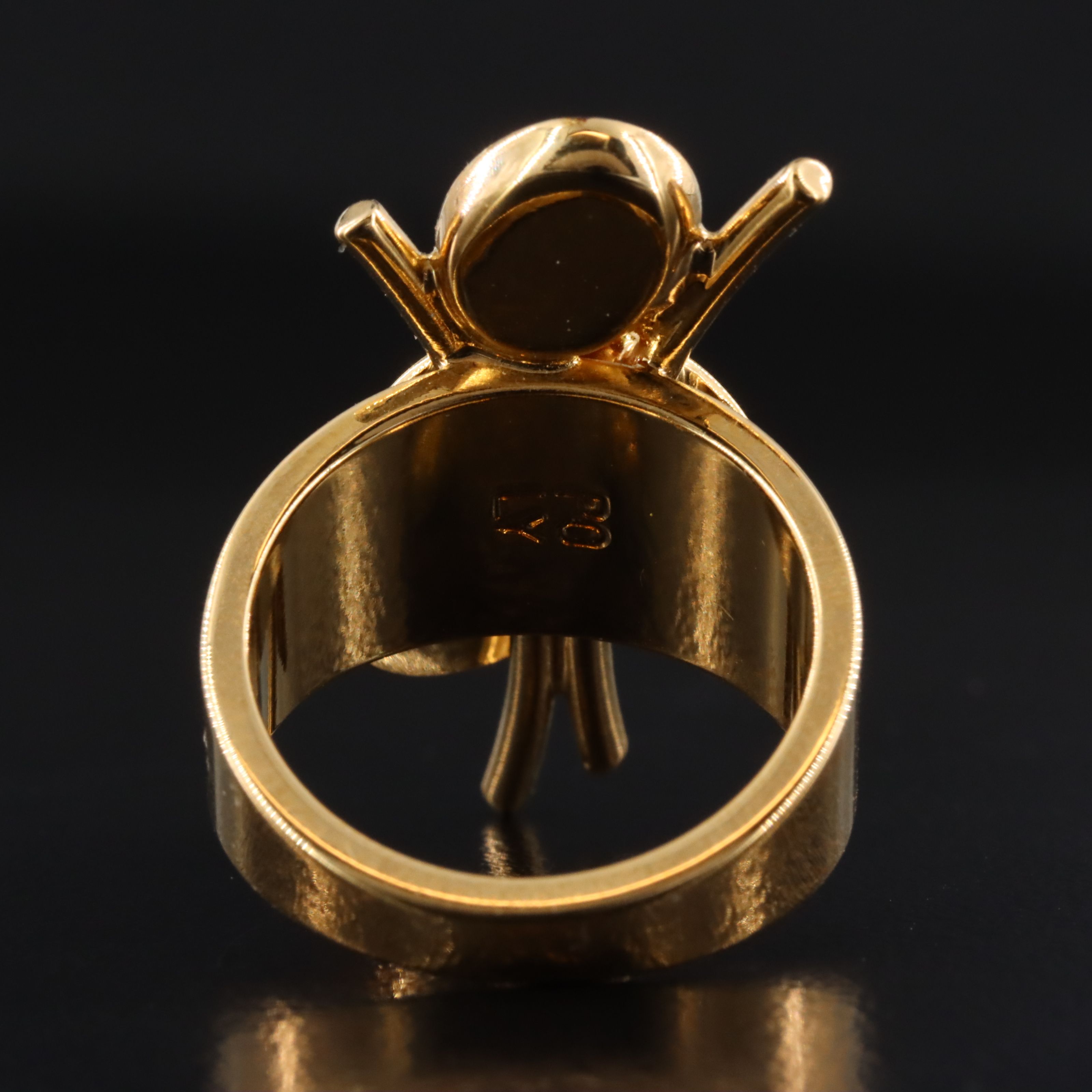 Christophe Poly Abstract Glass Ring