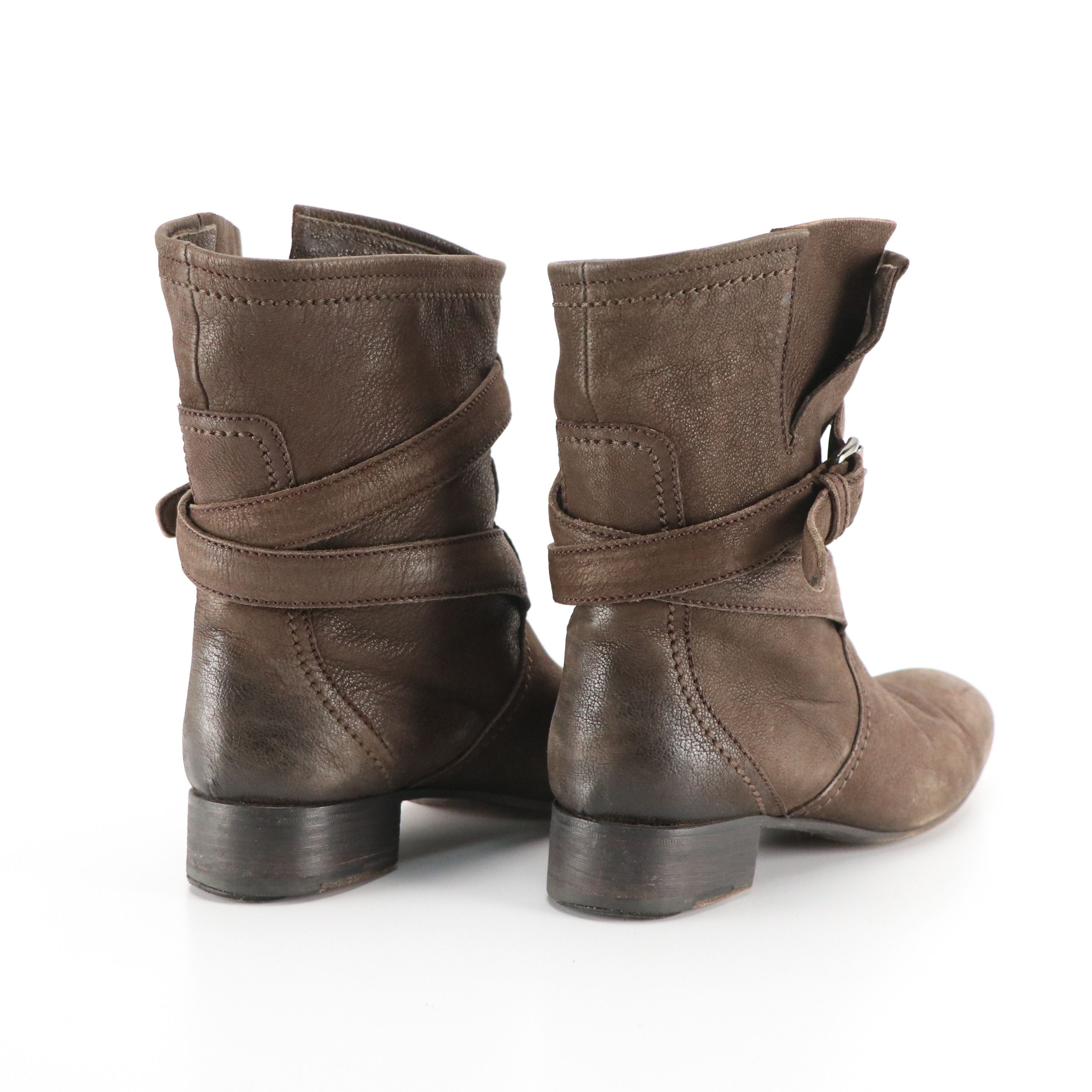 Prada Graphite Calzature Donna Boots in Capra Antic Leather