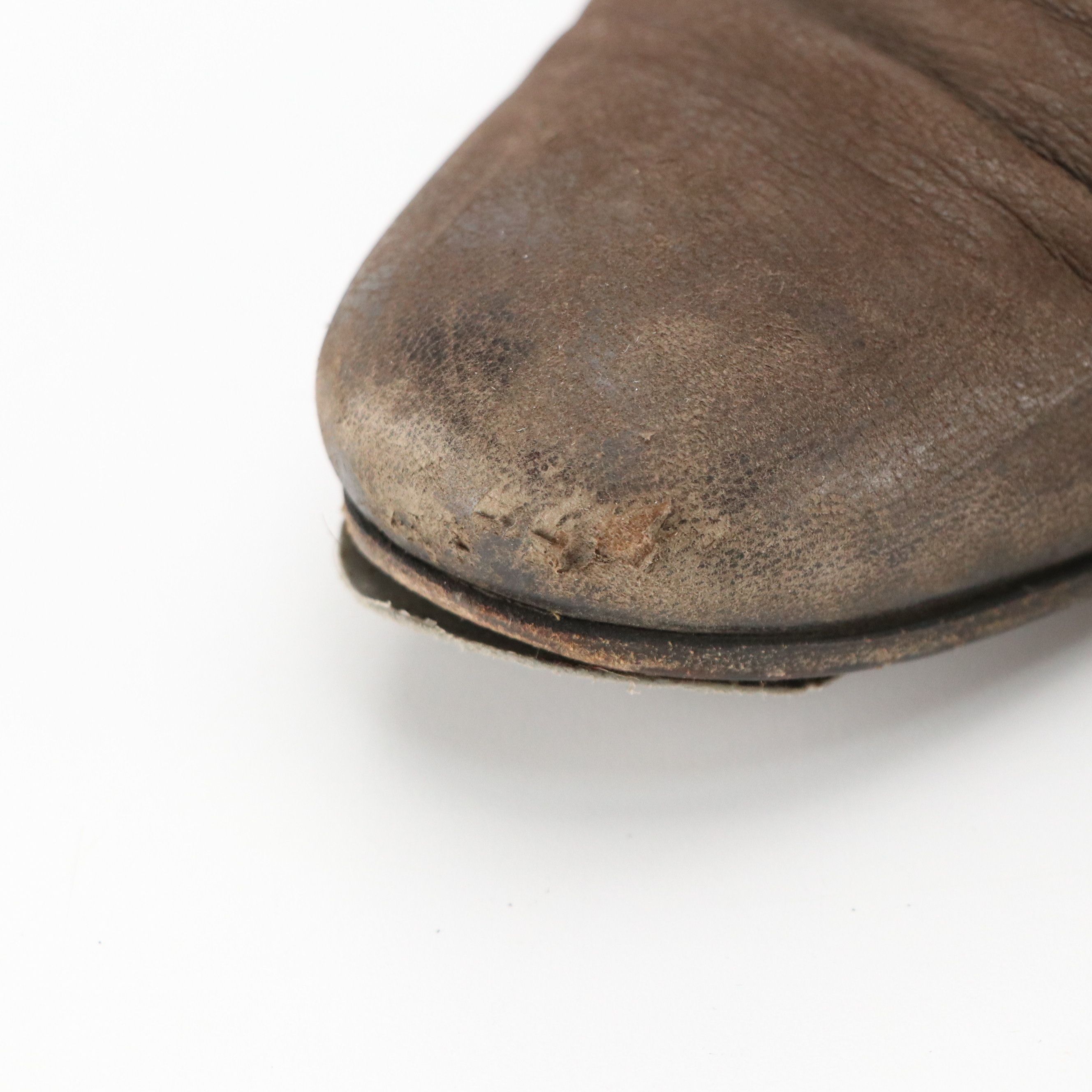 Prada Graphite Calzature Donna Boots in Capra Antic Leather