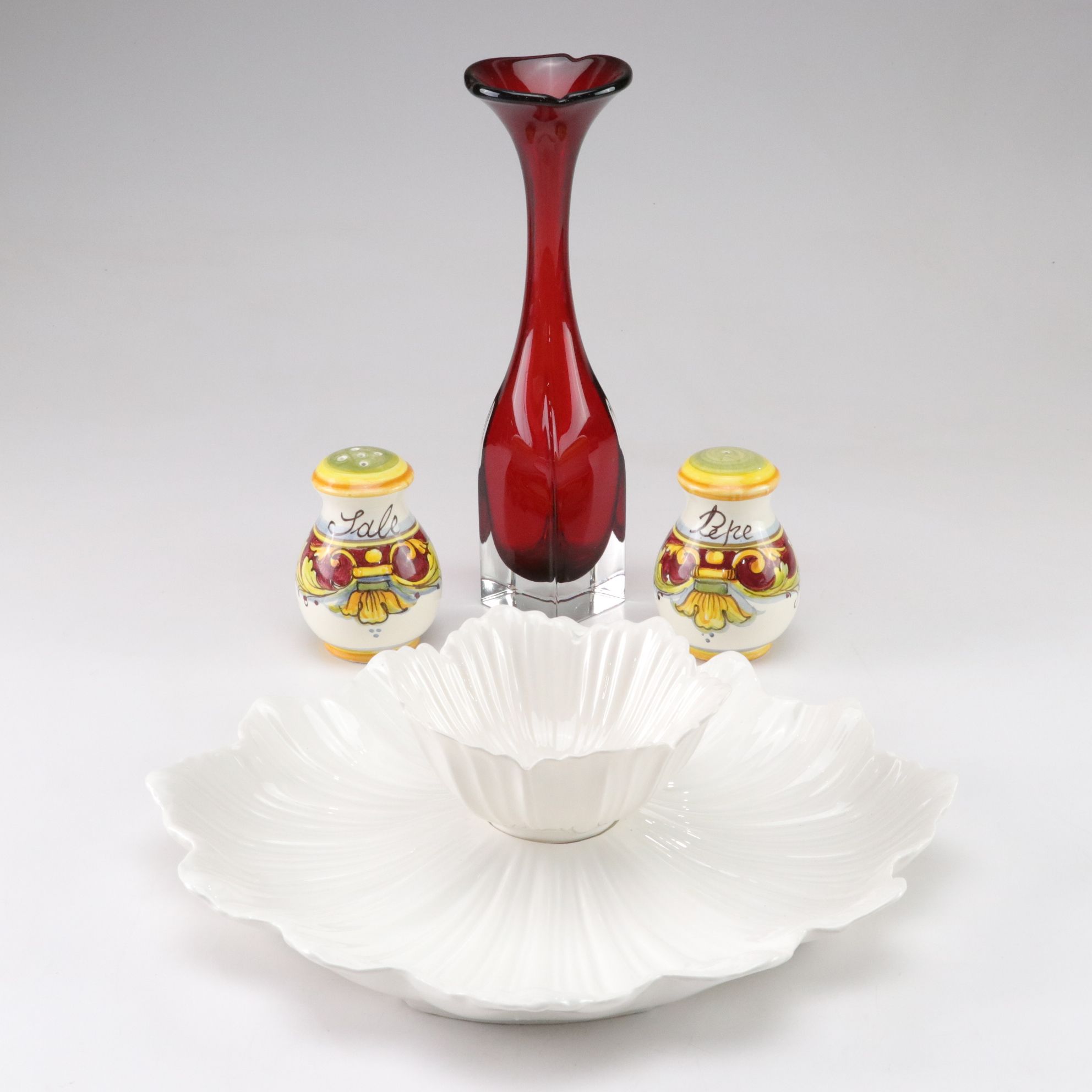 Aseda Bo Borgström Swedish Glass Vase, Whittier Lotus Serving Platter & More