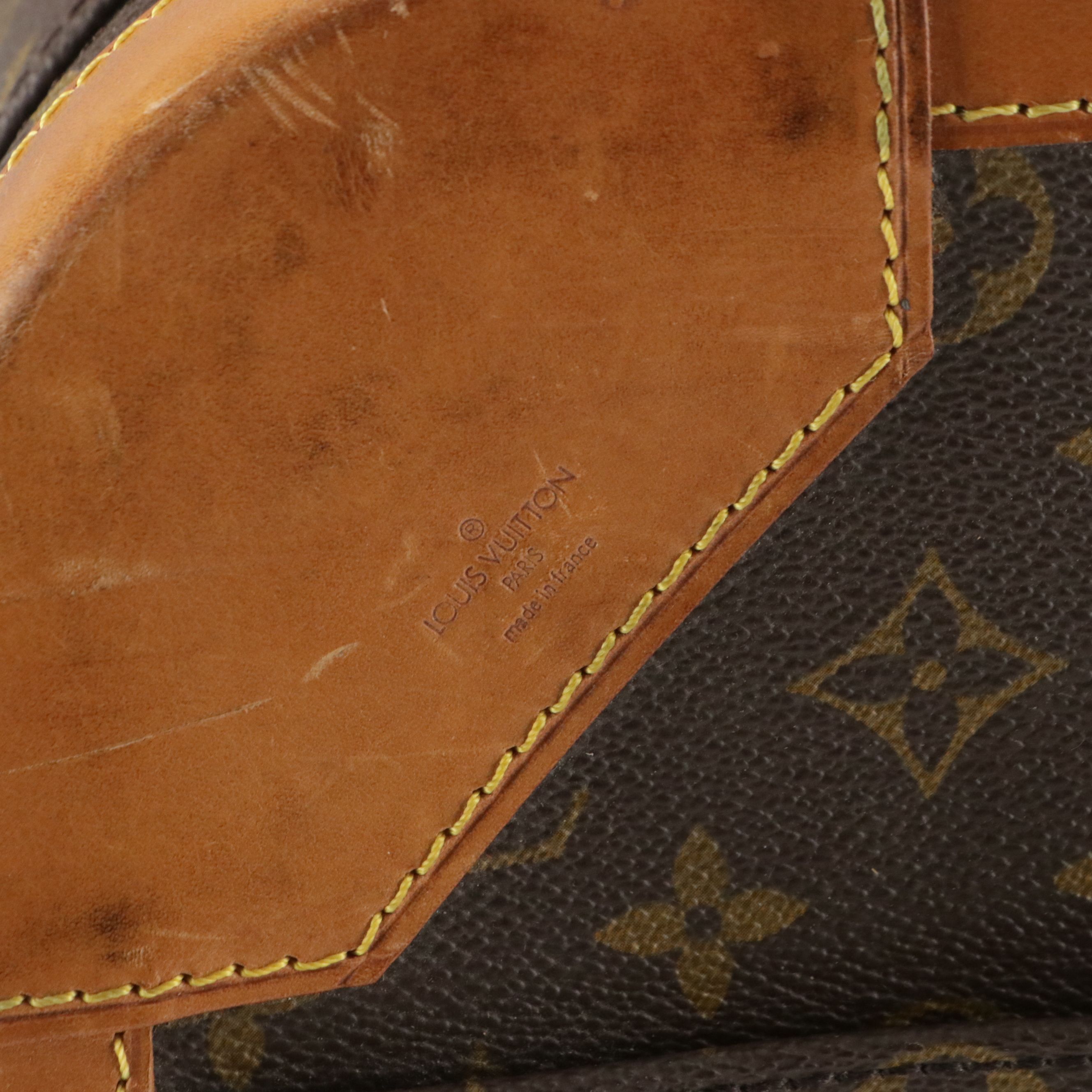 Louis Vuitton Stratos 50 Secret Lock Suitcase in Monogram Canvas and Leather