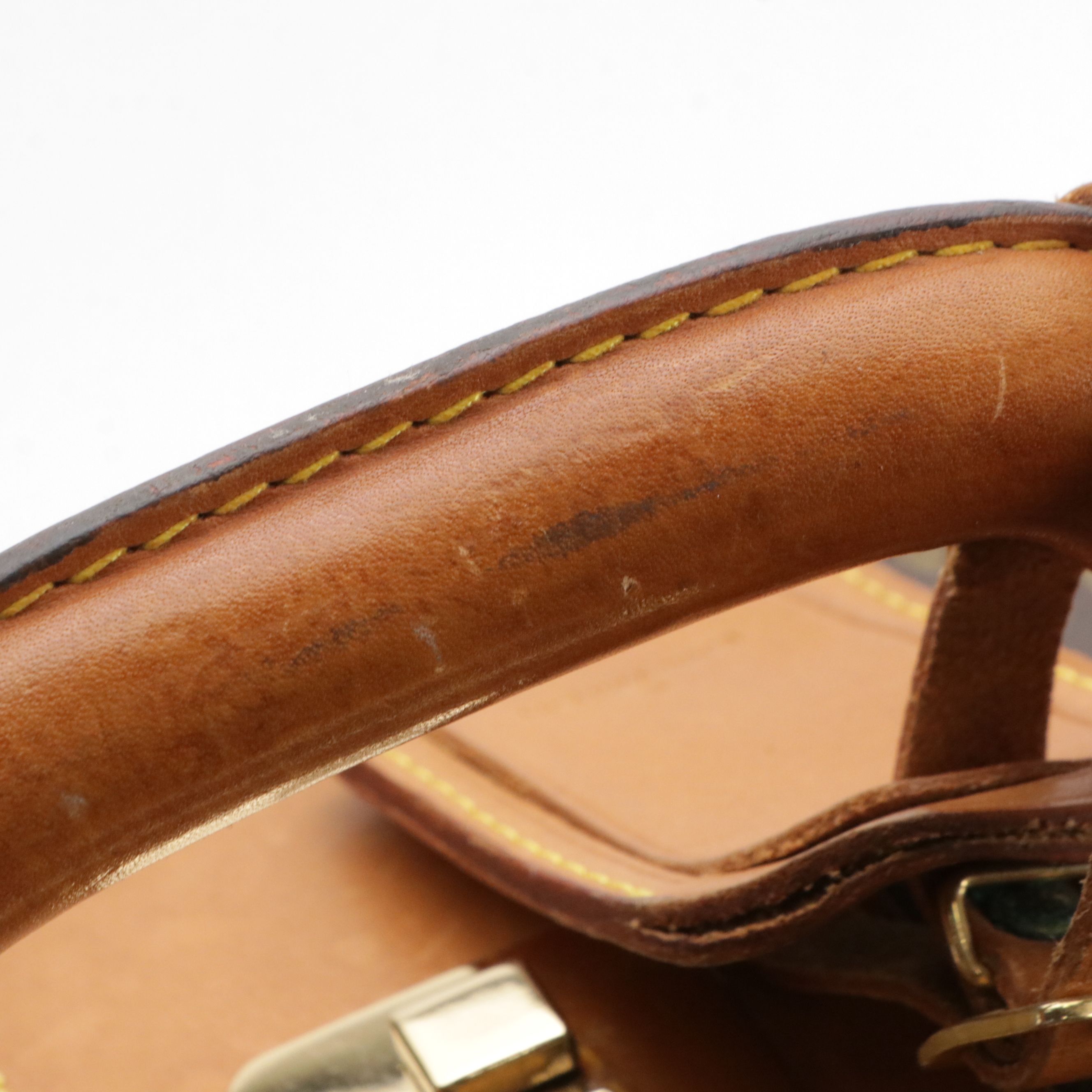 Louis Vuitton Stratos 50 Secret Lock Suitcase in Monogram Canvas and Leather