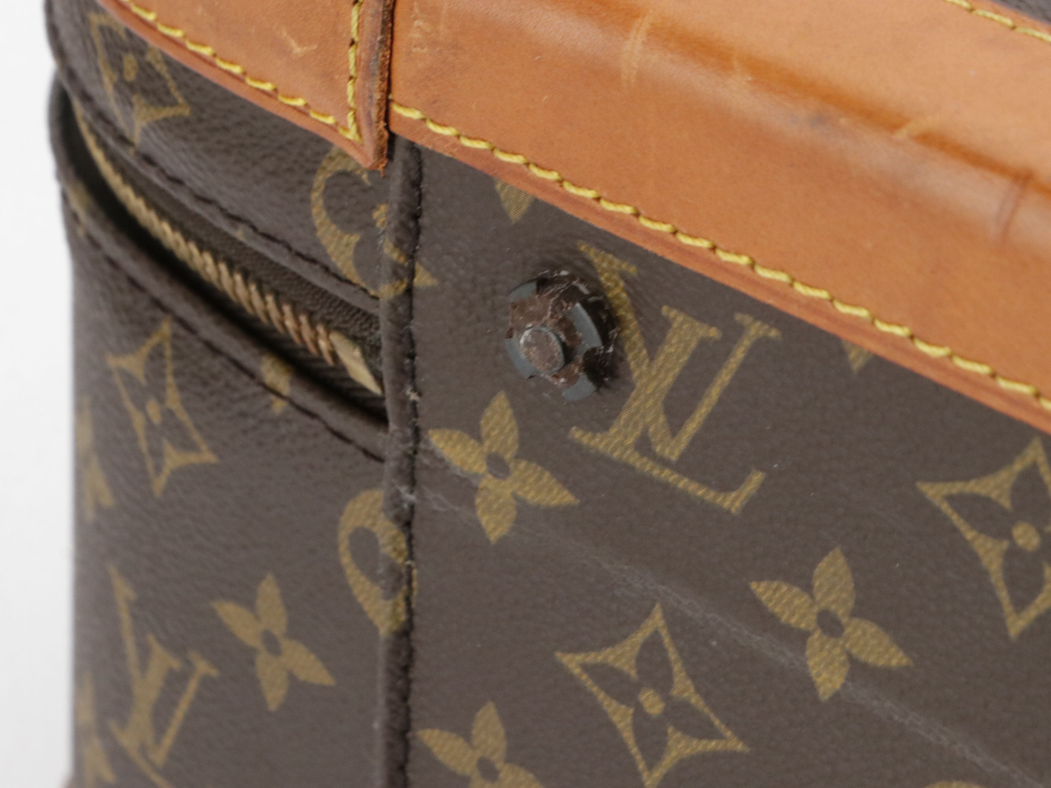Louis Vuitton Stratos 50 Secret Lock Suitcase in Monogram Canvas and Leather