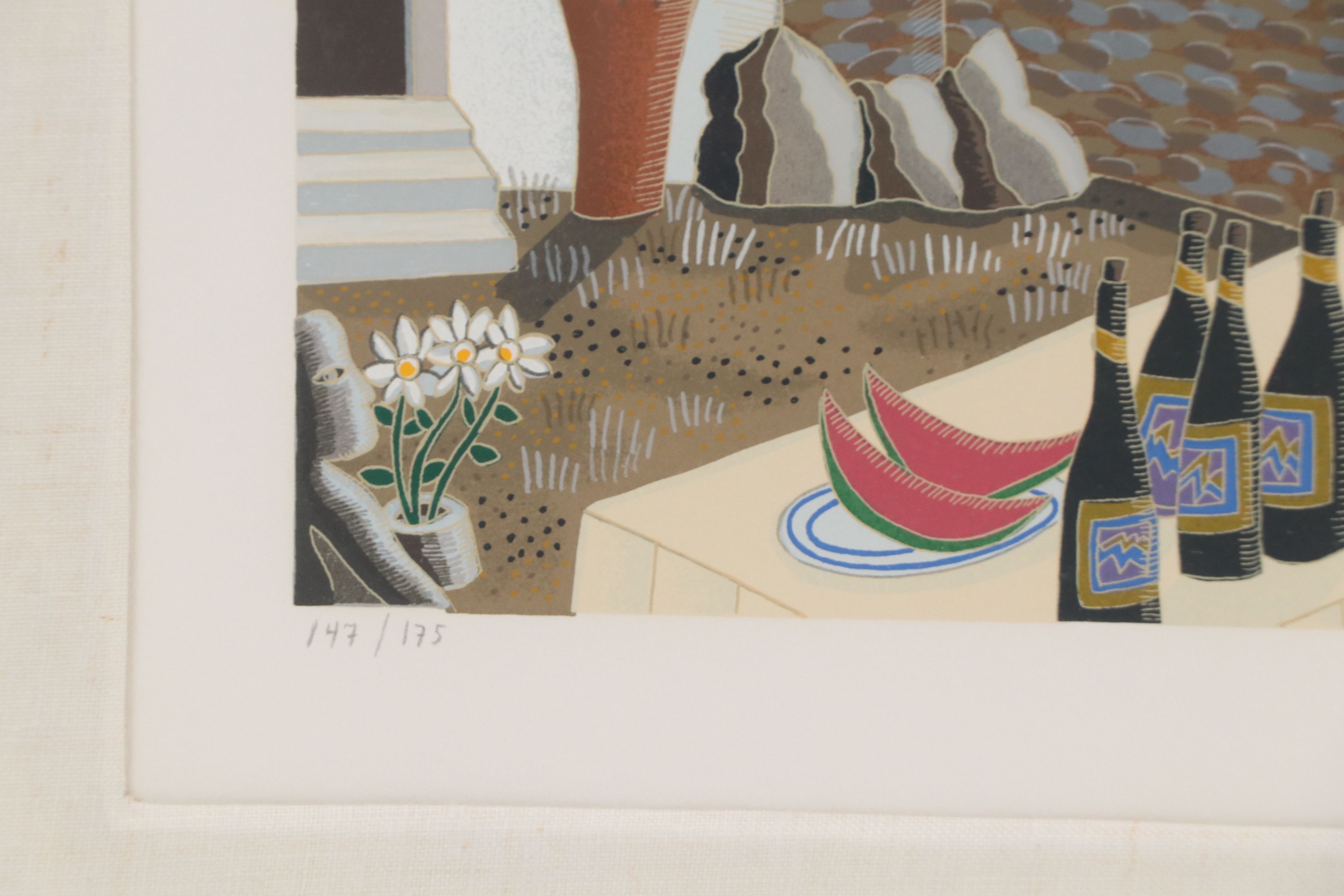 Thomas McKnight Serigraph "Windmills," 1985