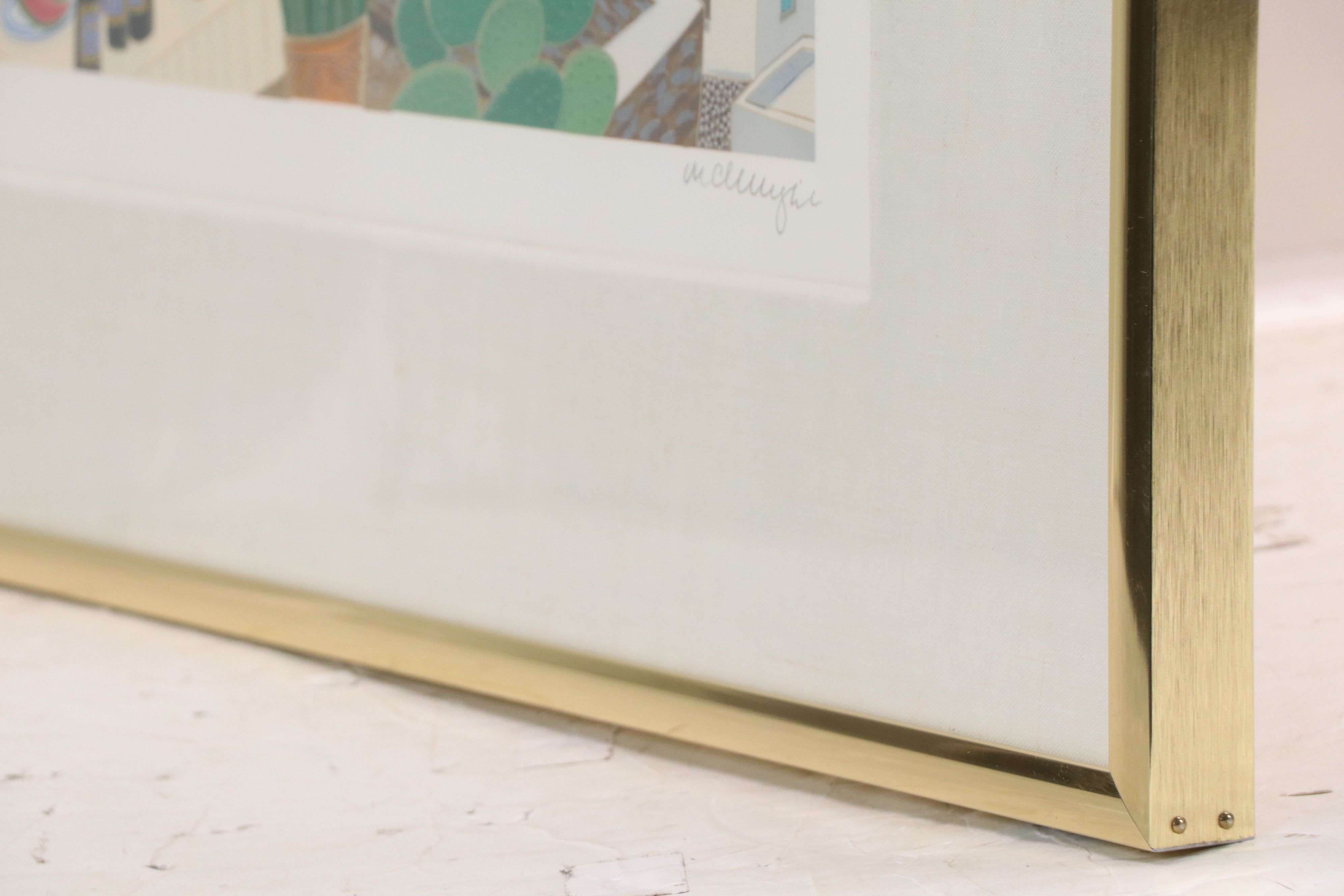 Thomas McKnight Serigraph "Windmills," 1985