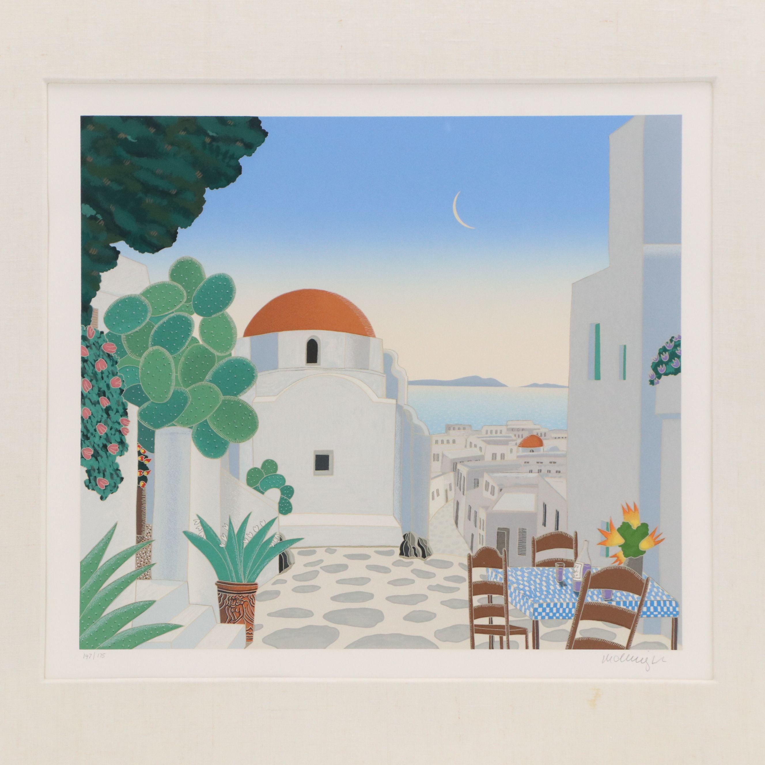 Thomas McKnight Serigraph "Chapel," 1985