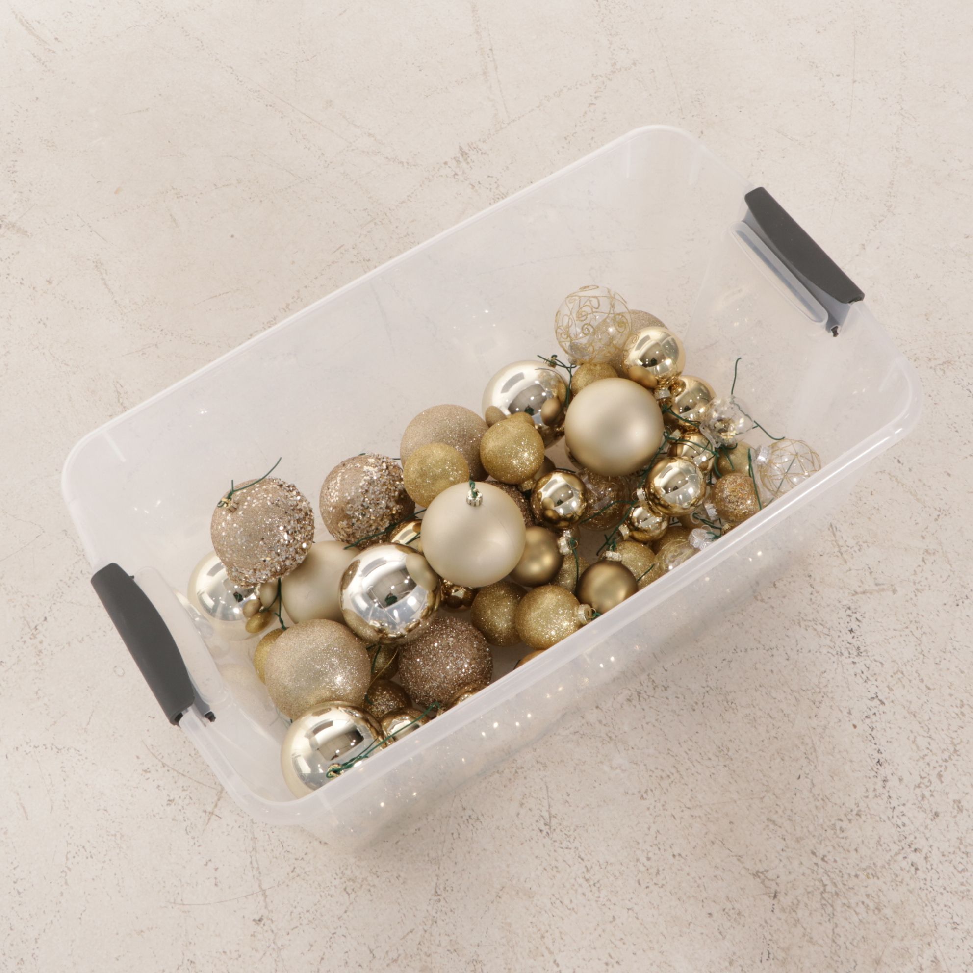 Glass Ball Glitter Christmas Ornaments