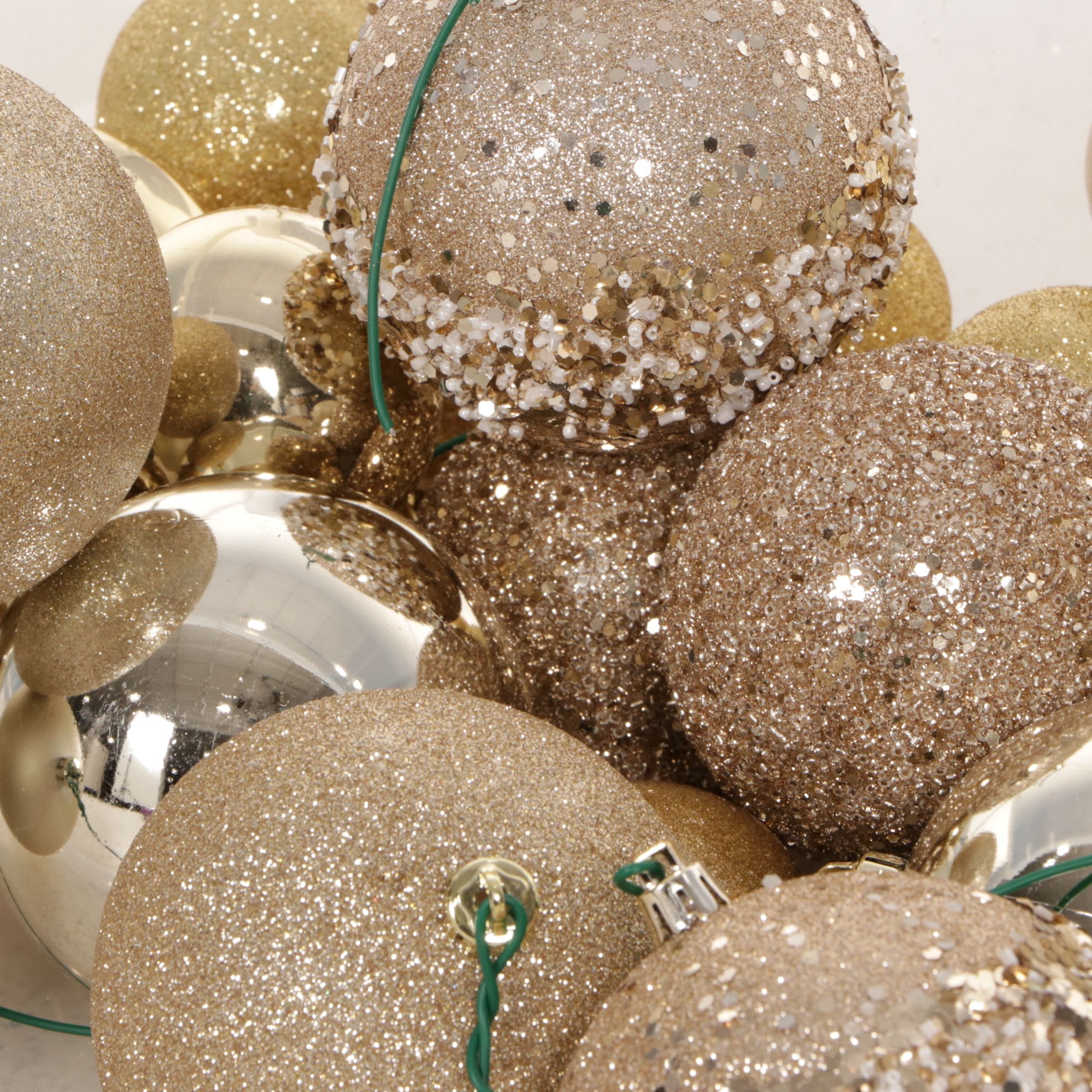 Glass Ball Glitter Christmas Ornaments