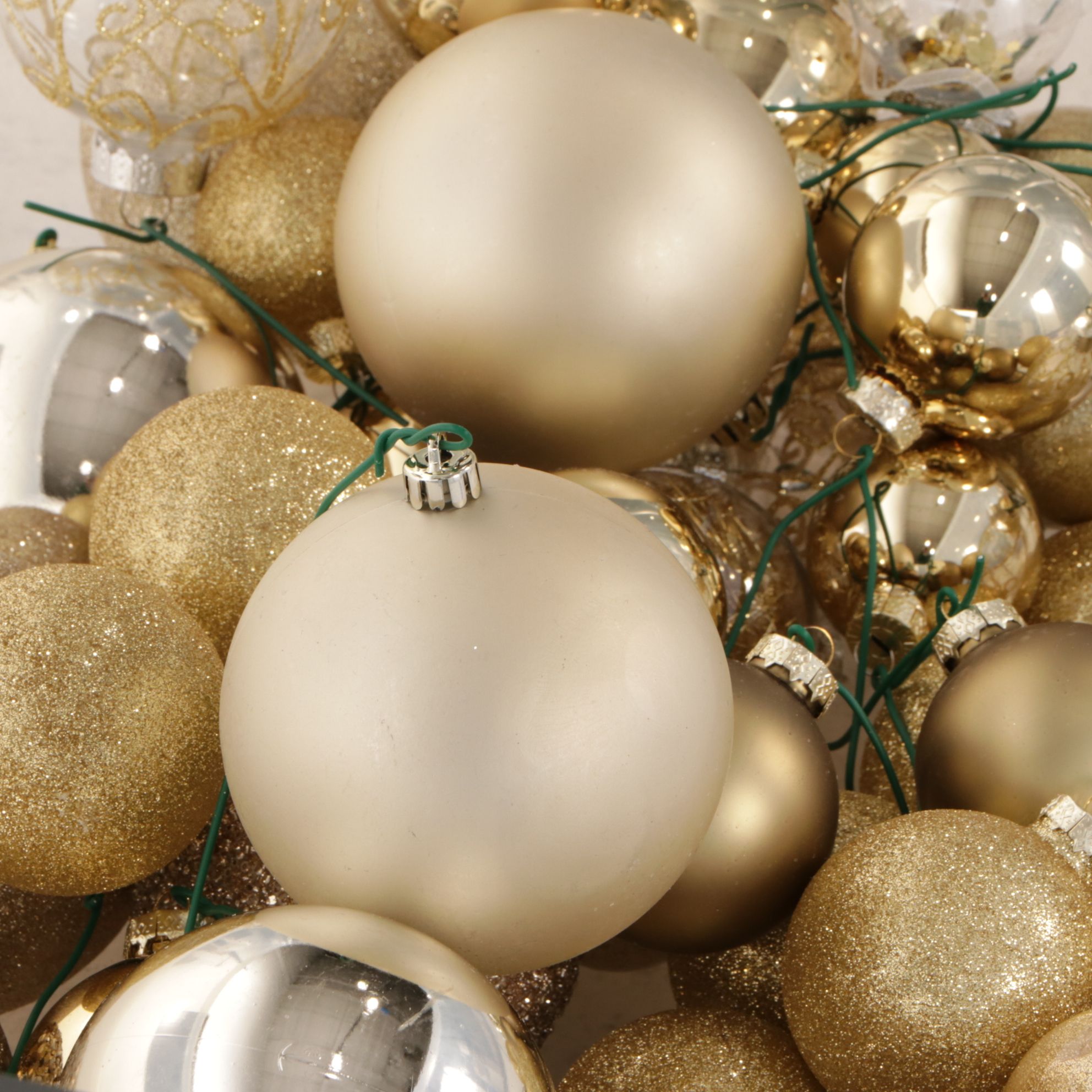 Glass Ball Glitter Christmas Ornaments