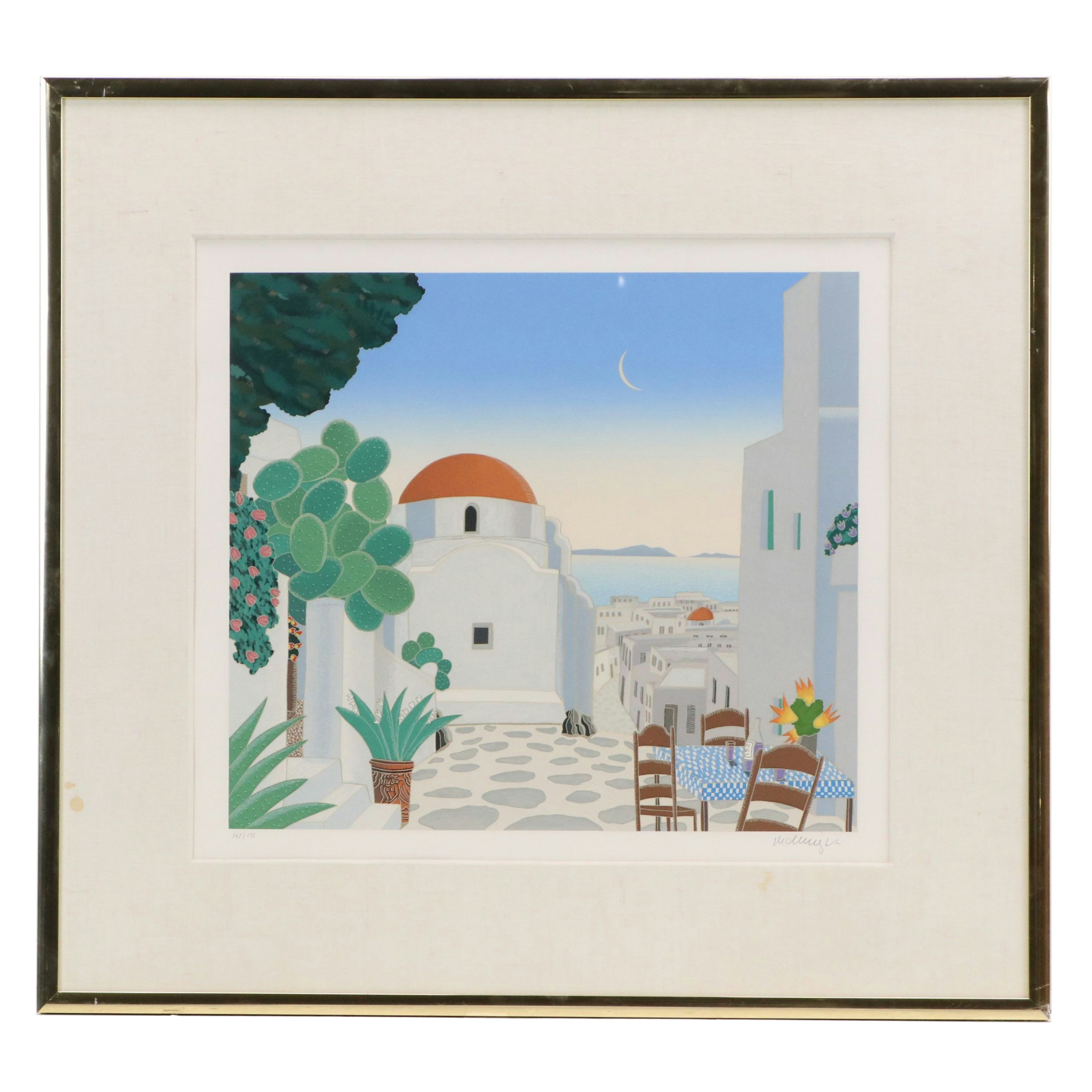 Thomas McKnight Serigraph "Chapel," 1985