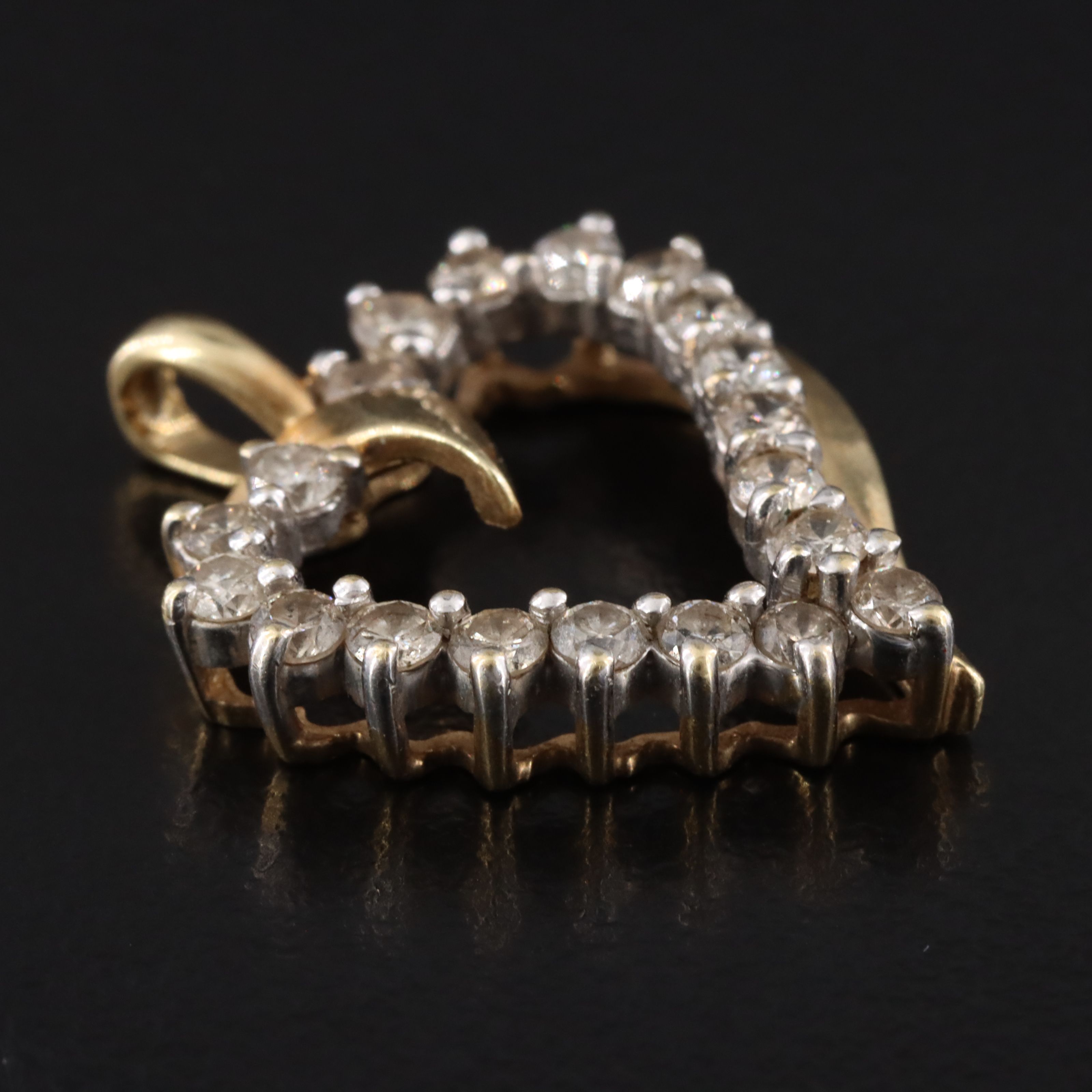 14K 0.84 CTW Diamond Heart Pendant