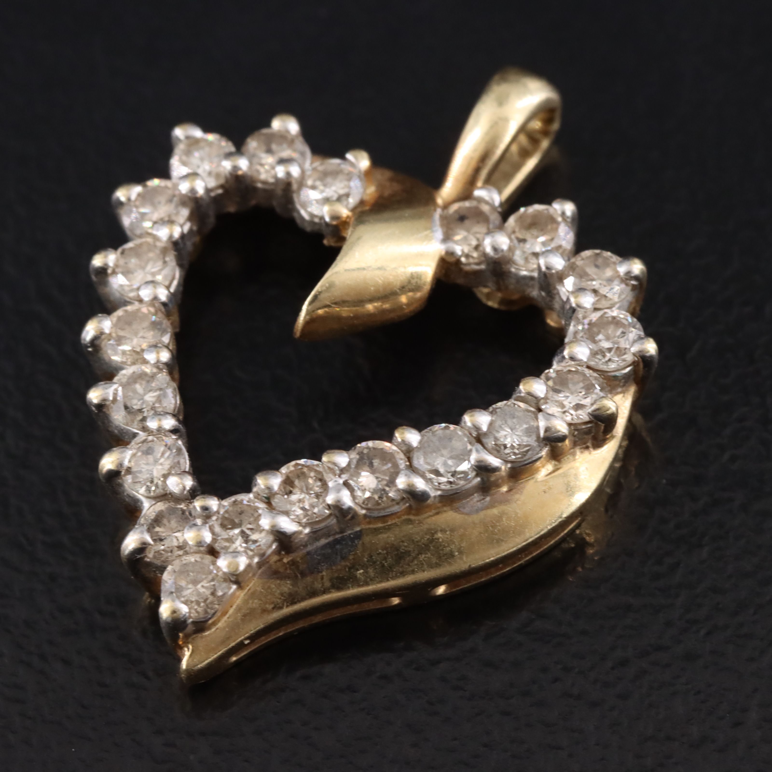 14K 0.84 CTW Diamond Heart Pendant