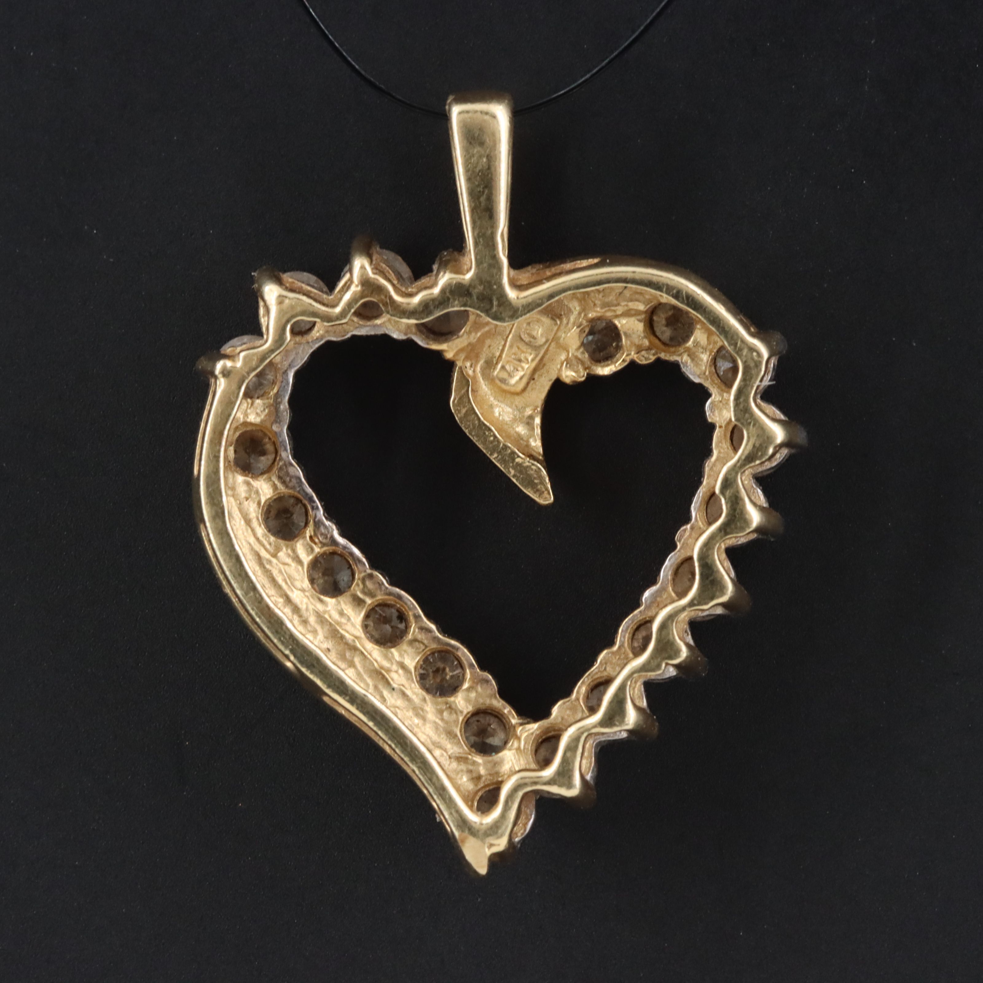 14K 0.84 CTW Diamond Heart Pendant