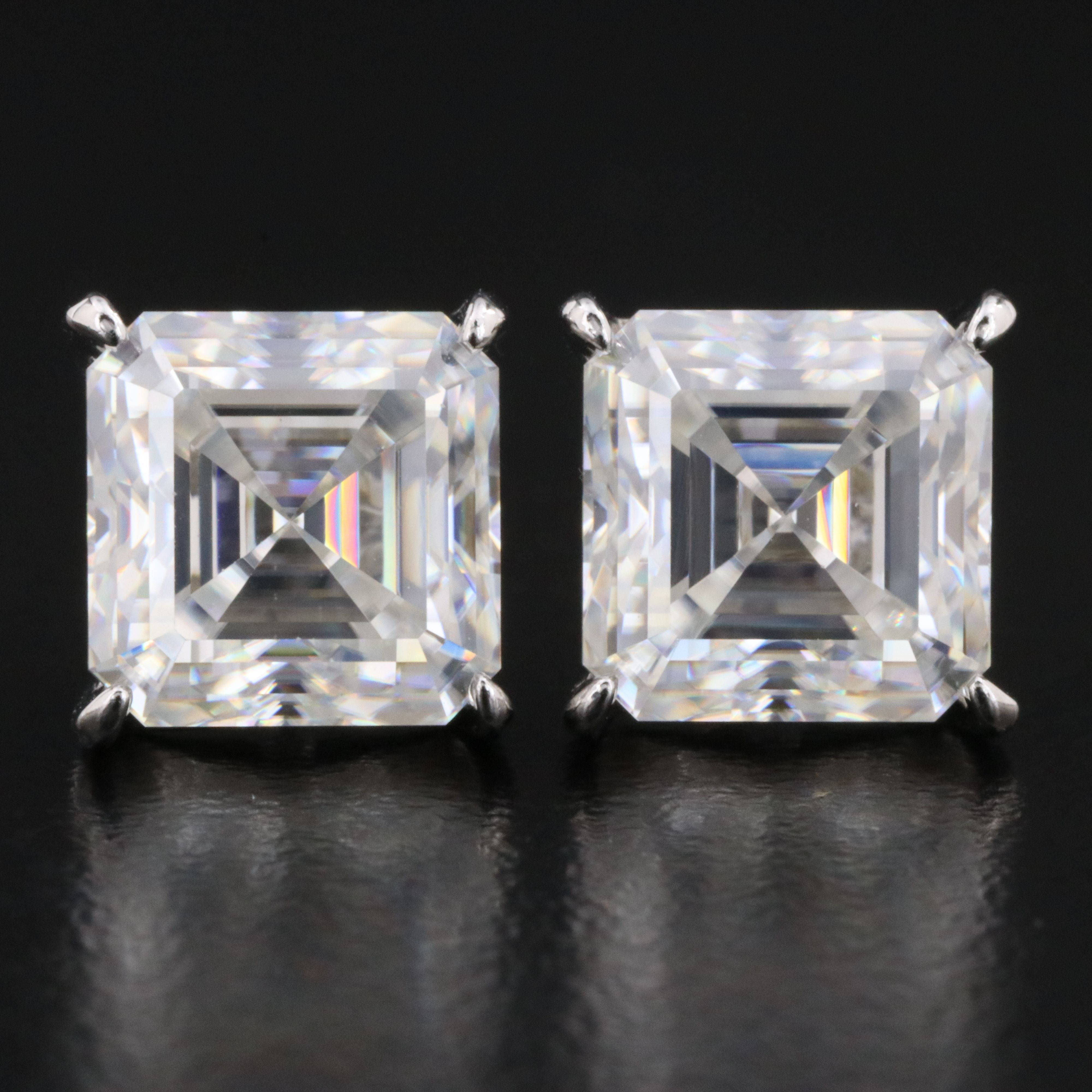 Sterling Moissanite Stud Earrings