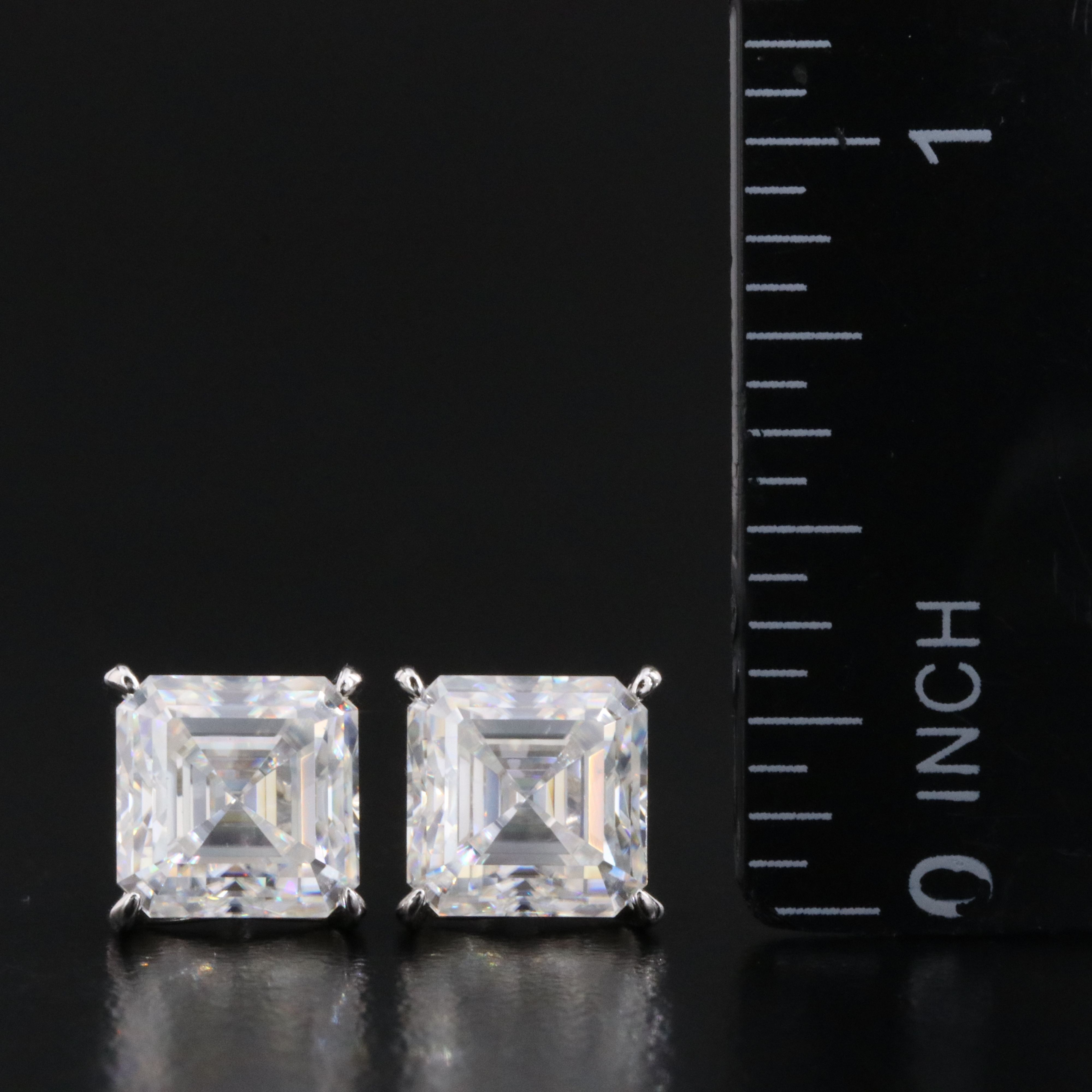 Sterling Moissanite Stud Earrings