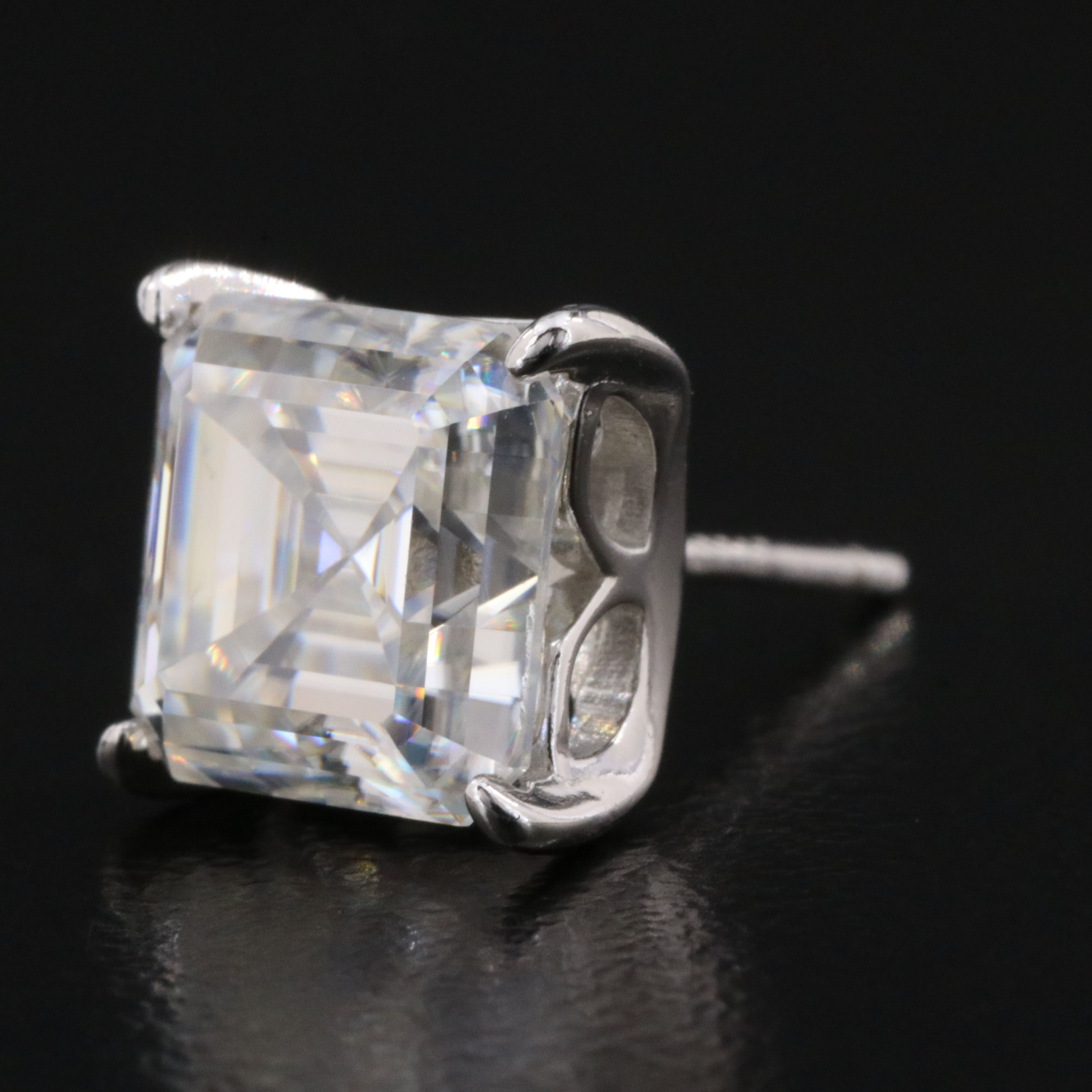 Sterling Moissanite Stud Earrings