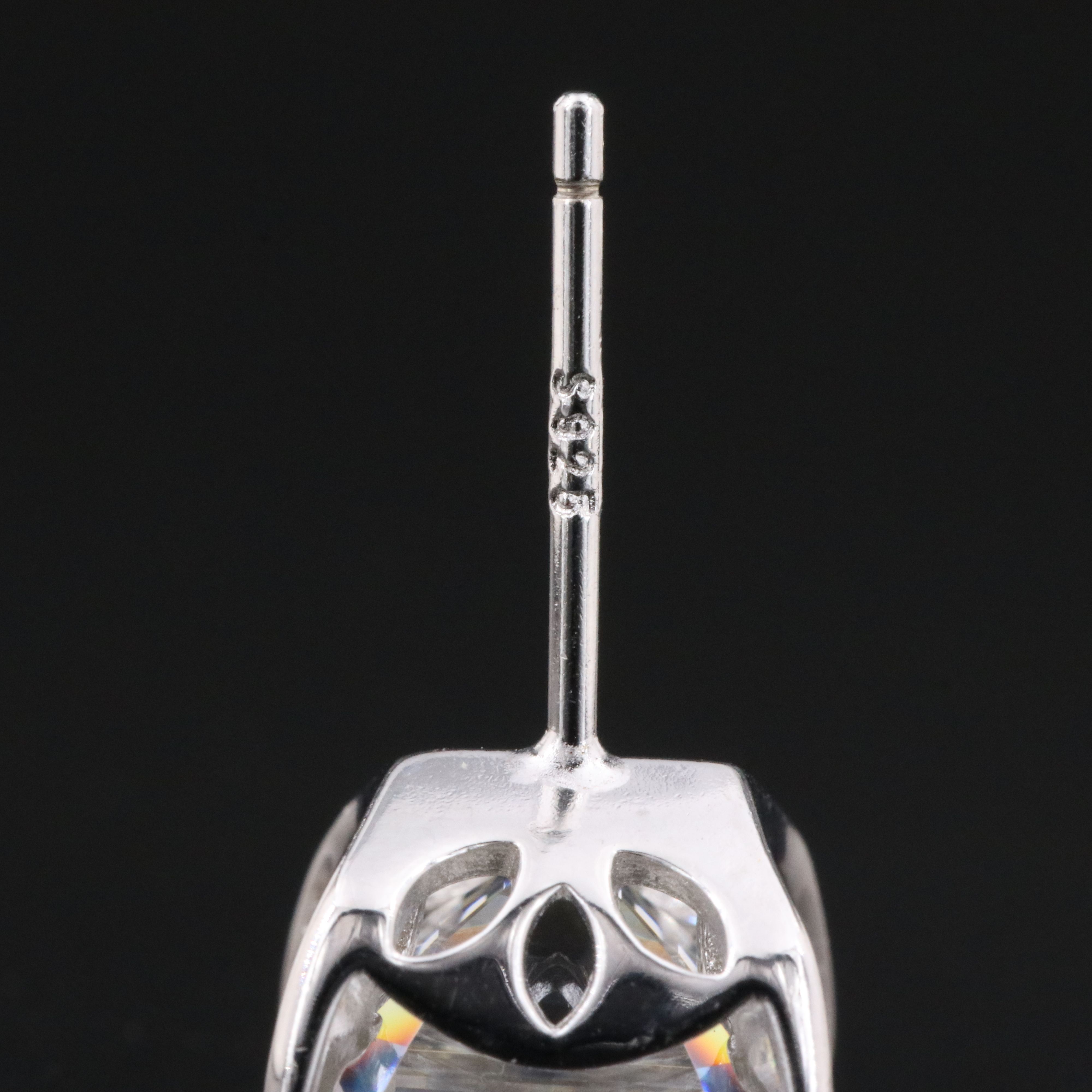 Sterling Moissanite Stud Earrings