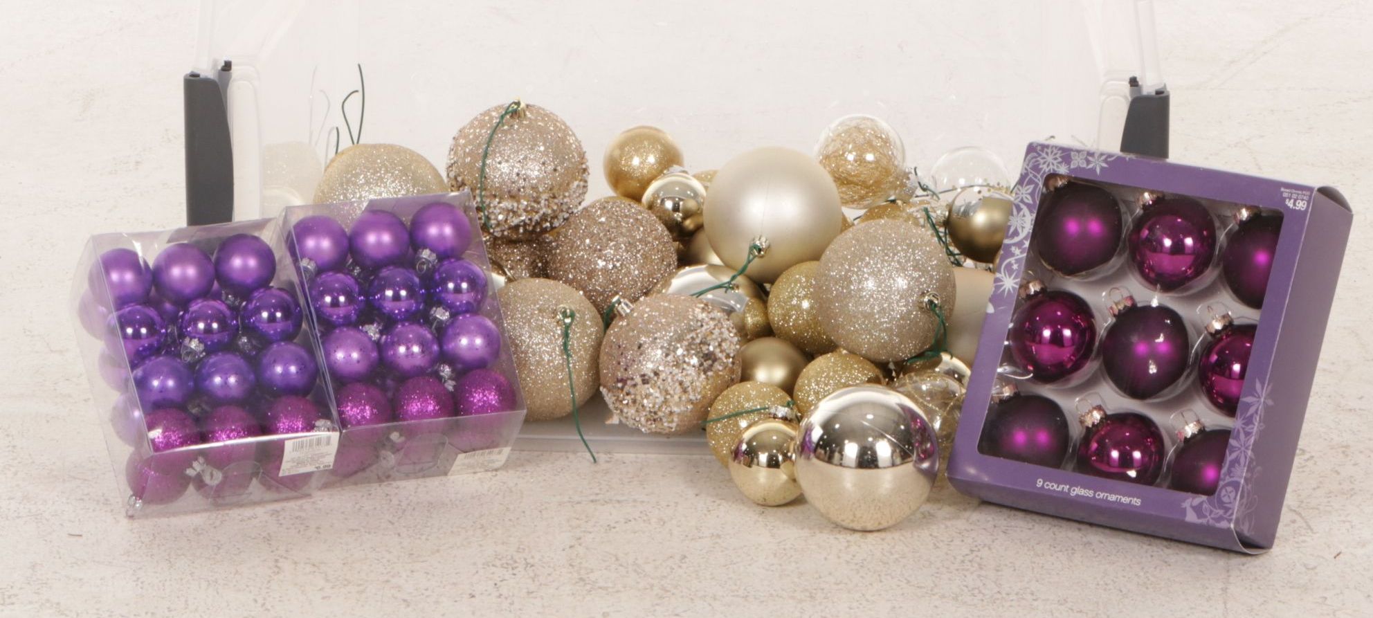 Glass Ball Glitter Christmas Ornaments