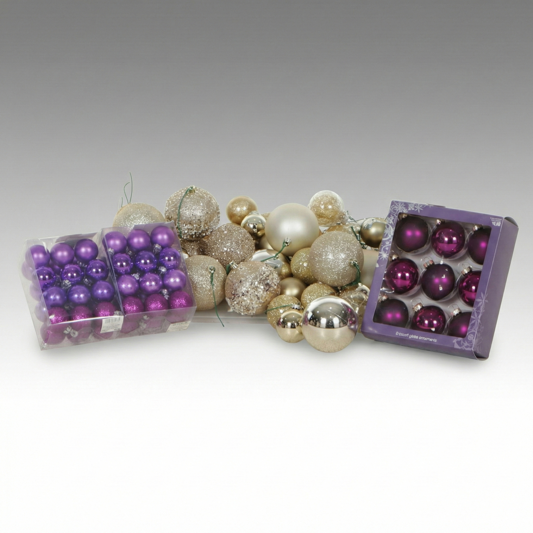 Glass Ball Glitter Christmas Ornaments