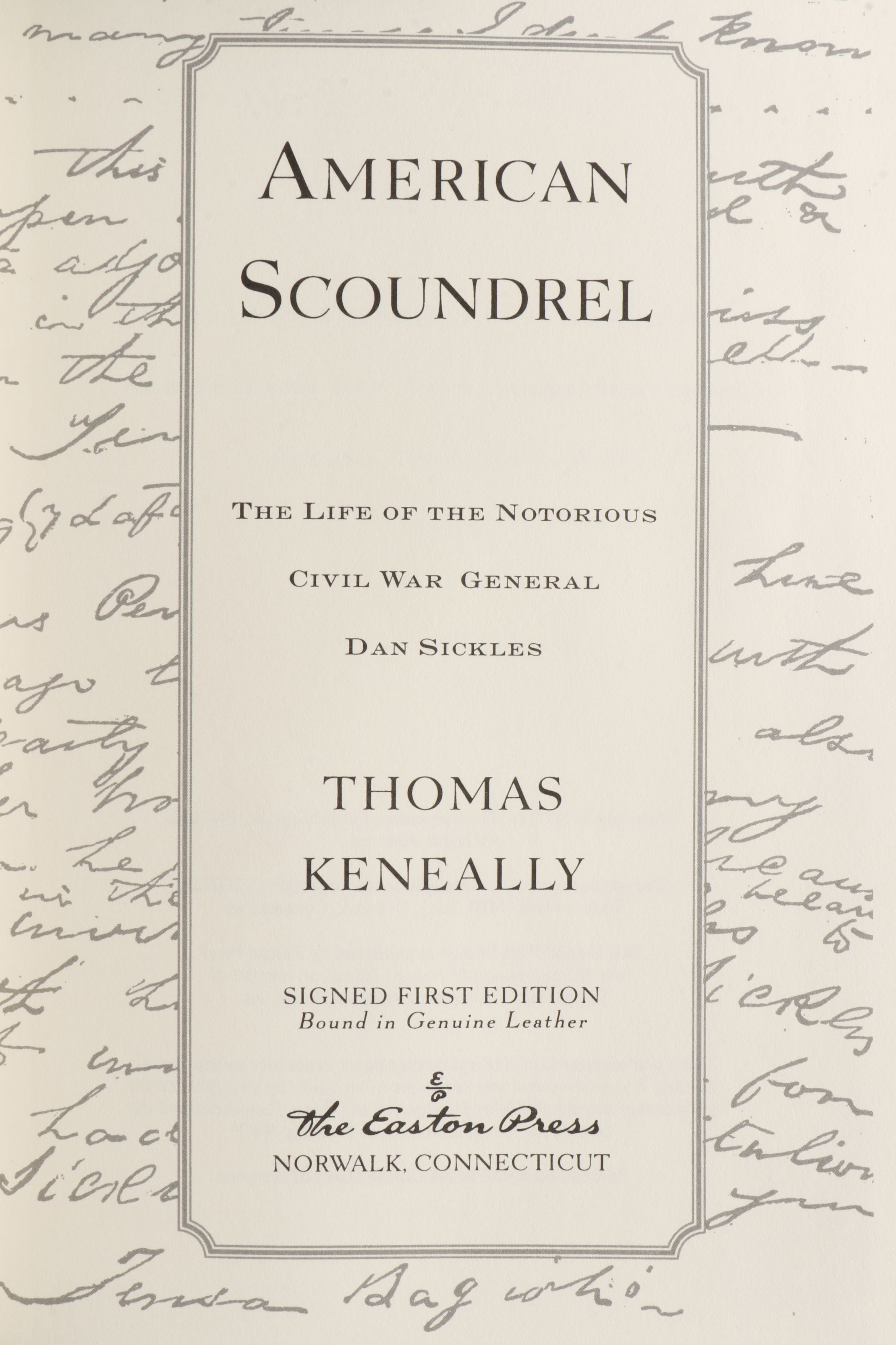 Signed First Edition "American Scoundrel" by Thomas Keneally with More Books