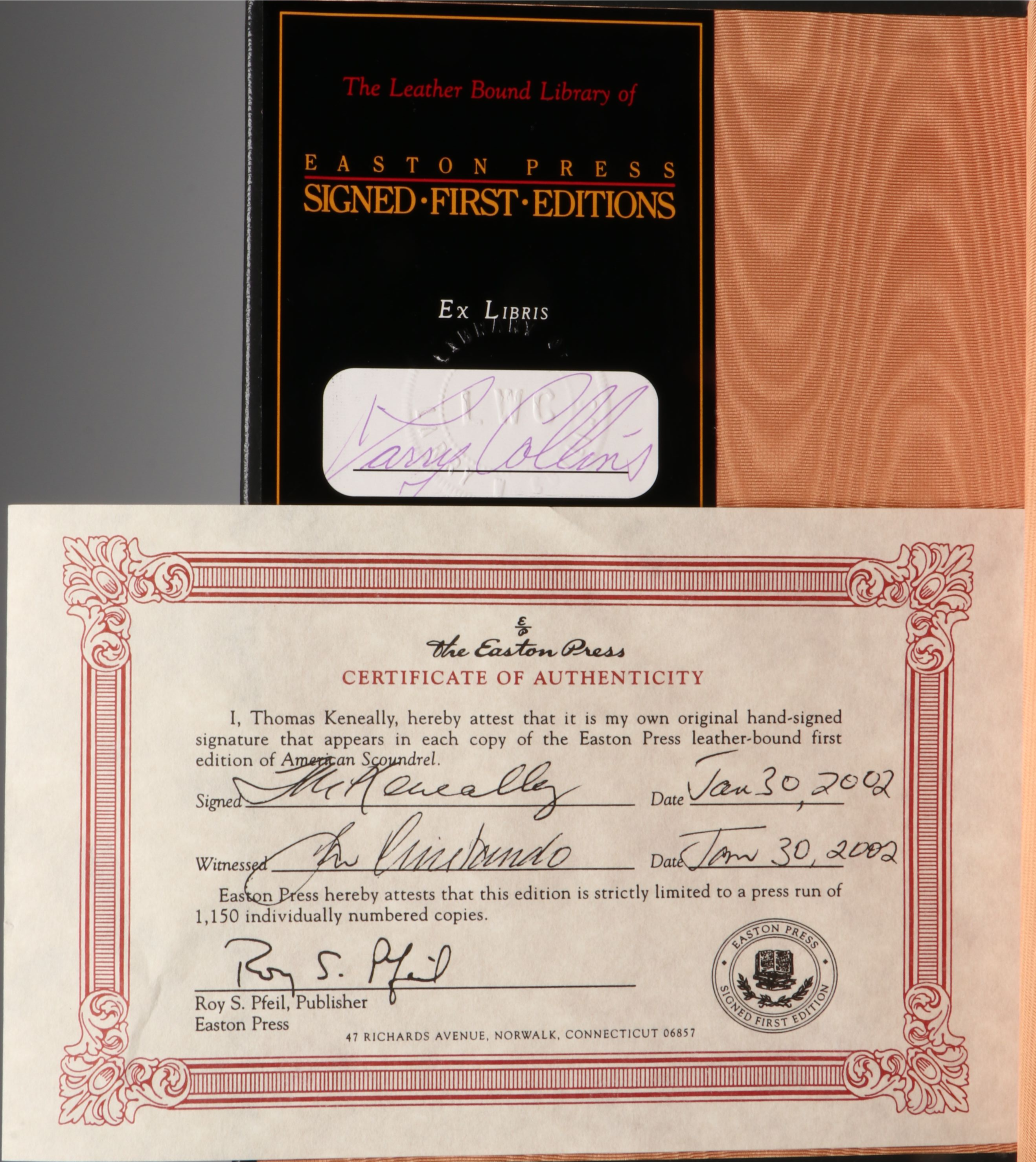 Signed First Edition "American Scoundrel" by Thomas Keneally with More Books