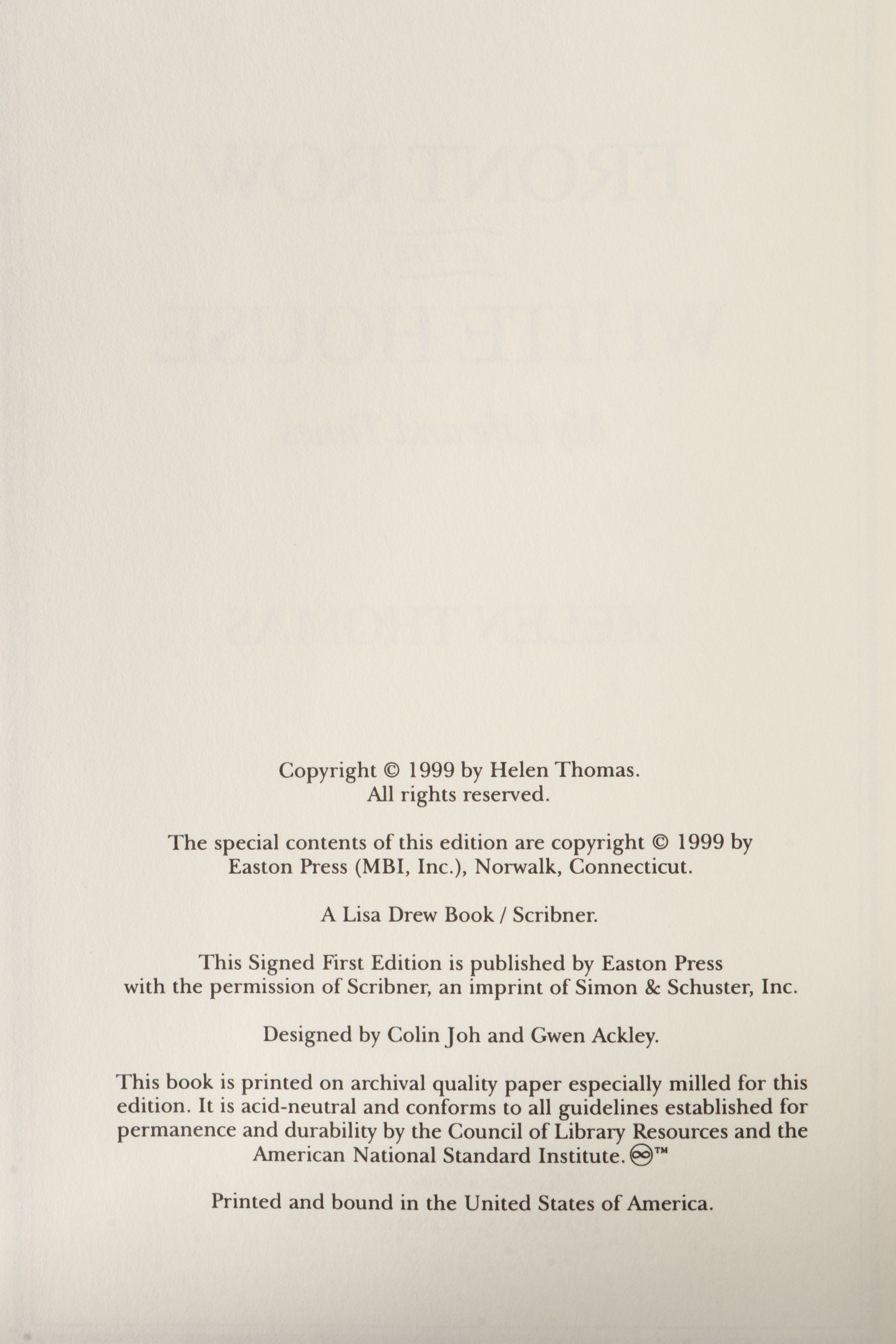 Signed First Edition "American Scoundrel" by Thomas Keneally with More Books