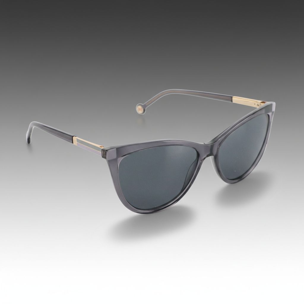 Carolina Herrera HER 0141/S ZLPIR Grey/Violet Cat Eye Sunglasses, With Case