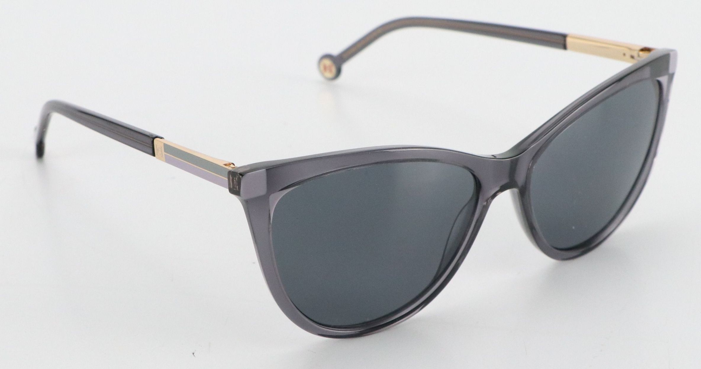 Carolina Herrera HER 0141/S ZLPIR Grey/Violet Cat Eye Sunglasses, With Case