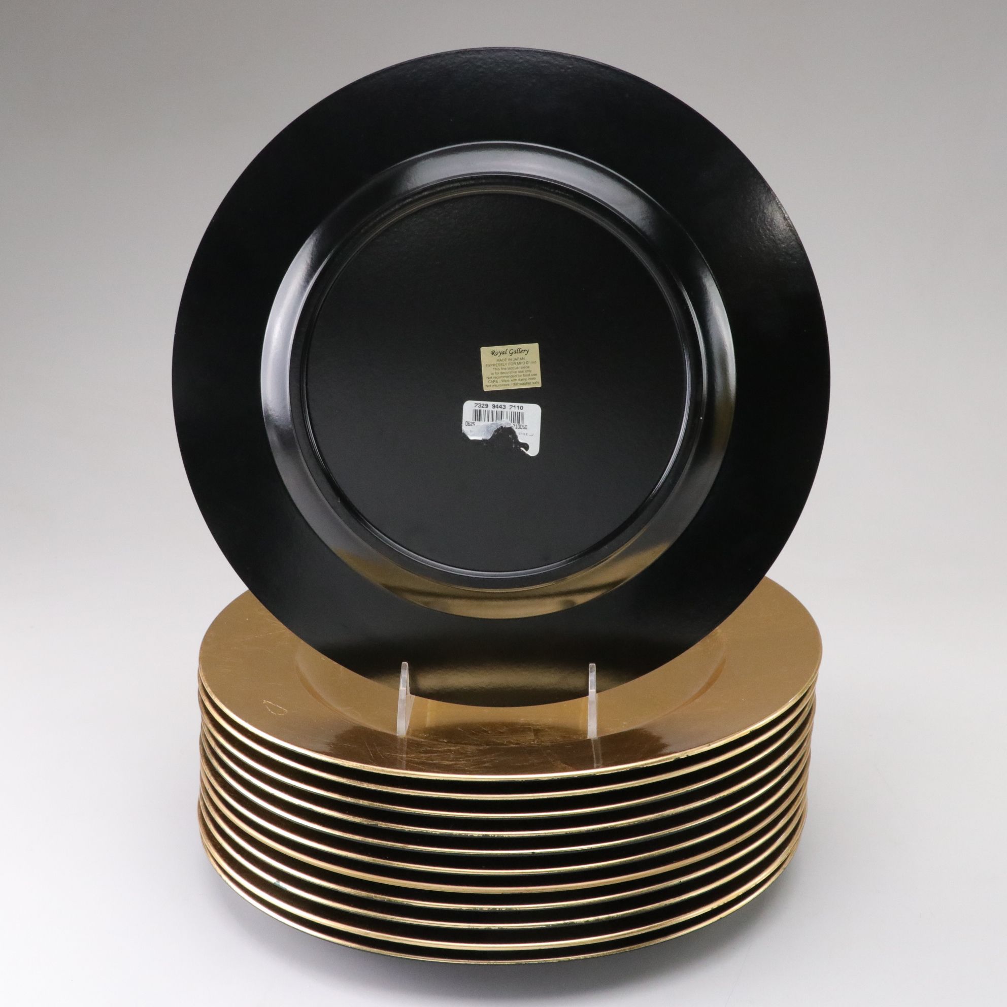 Apothecary Jar with Faux Pears & Dinner Plates