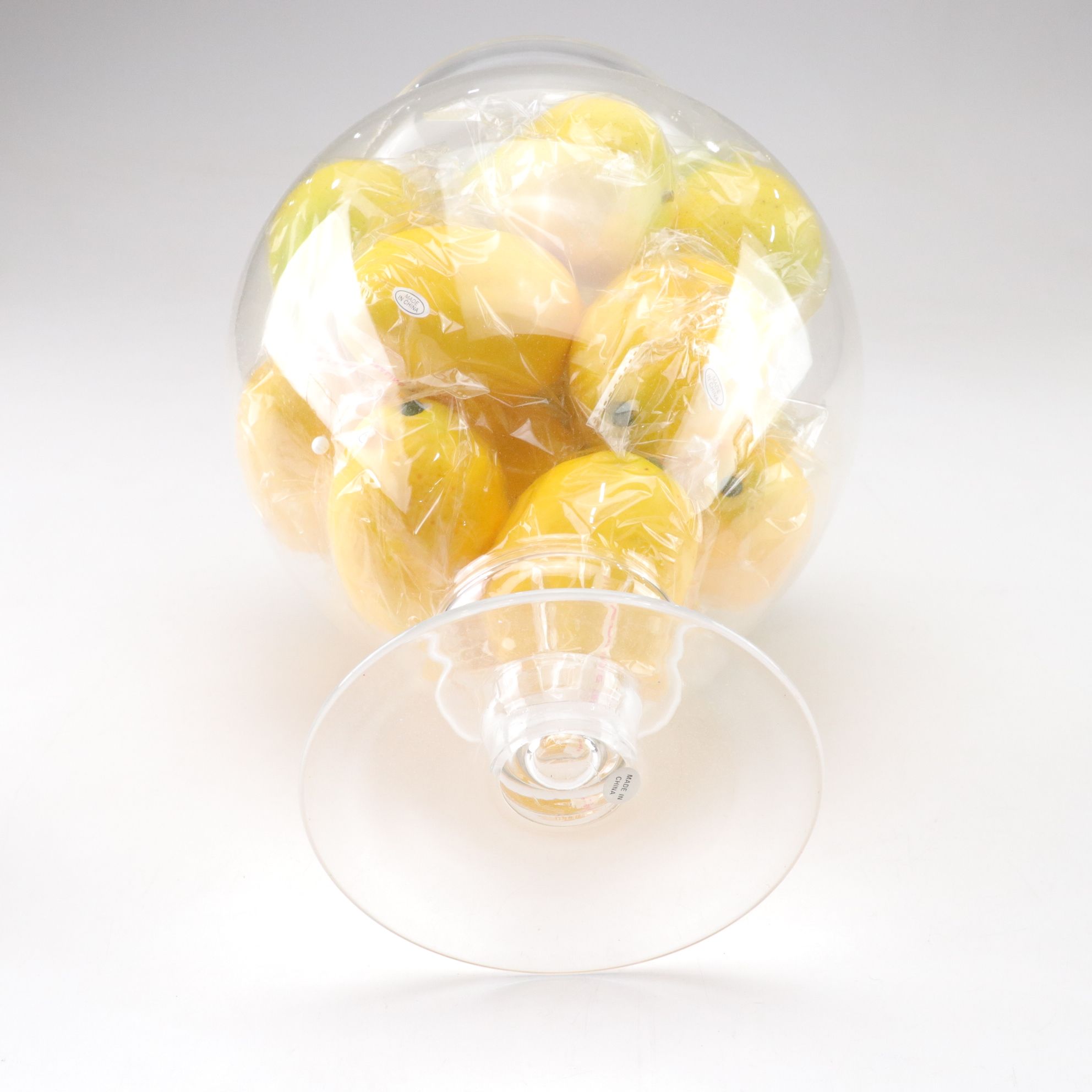 Apothecary Jar with Faux Pears & Dinner Plates