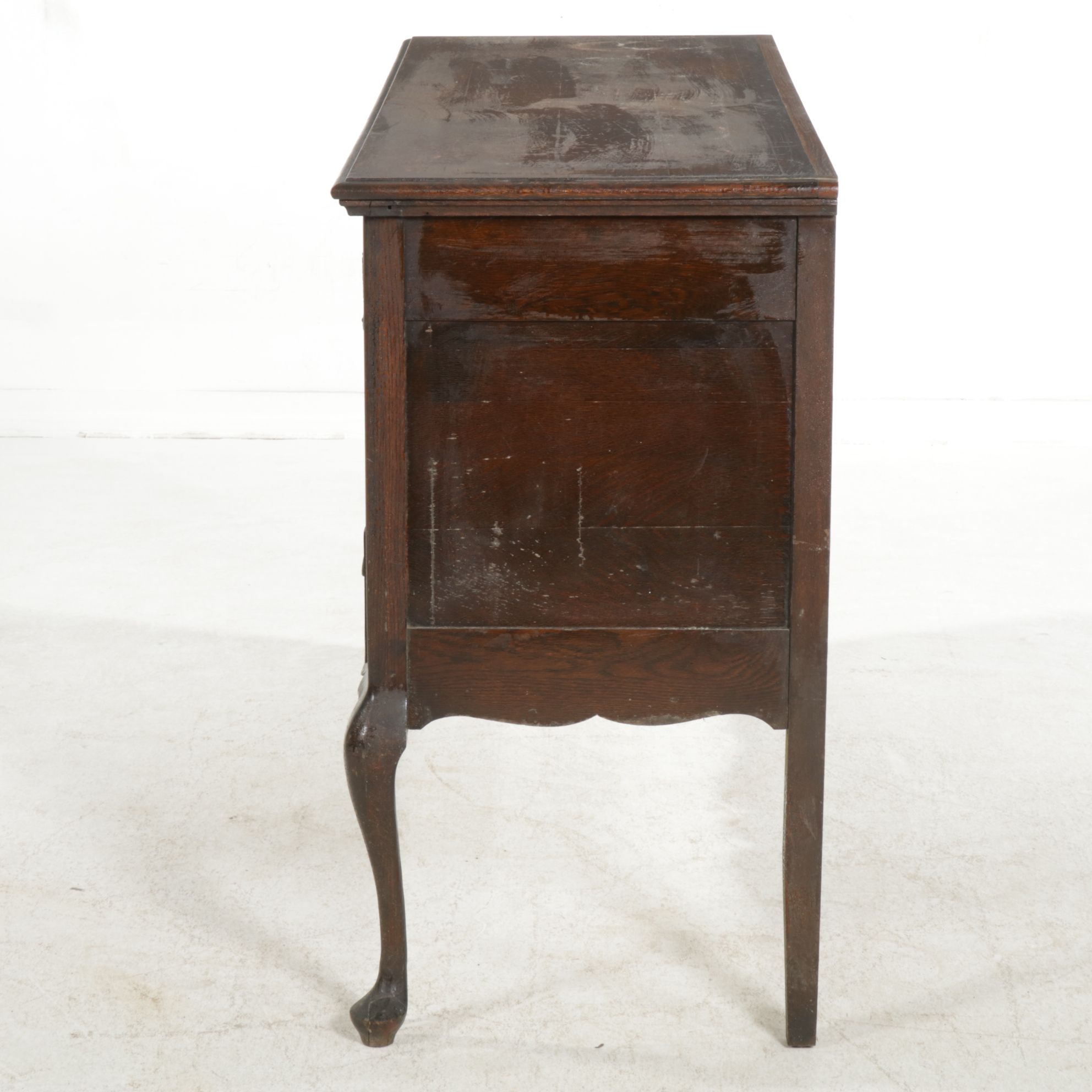 Empire Furniture Queen Anne Style Oak Sideboard, Early 20th Century