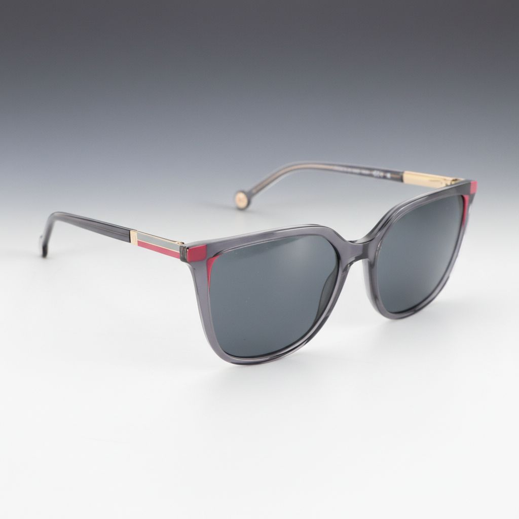 Carolina Herrera HER 0140/S 7HHIR Grey/Pink Square Sunglasses, With Case