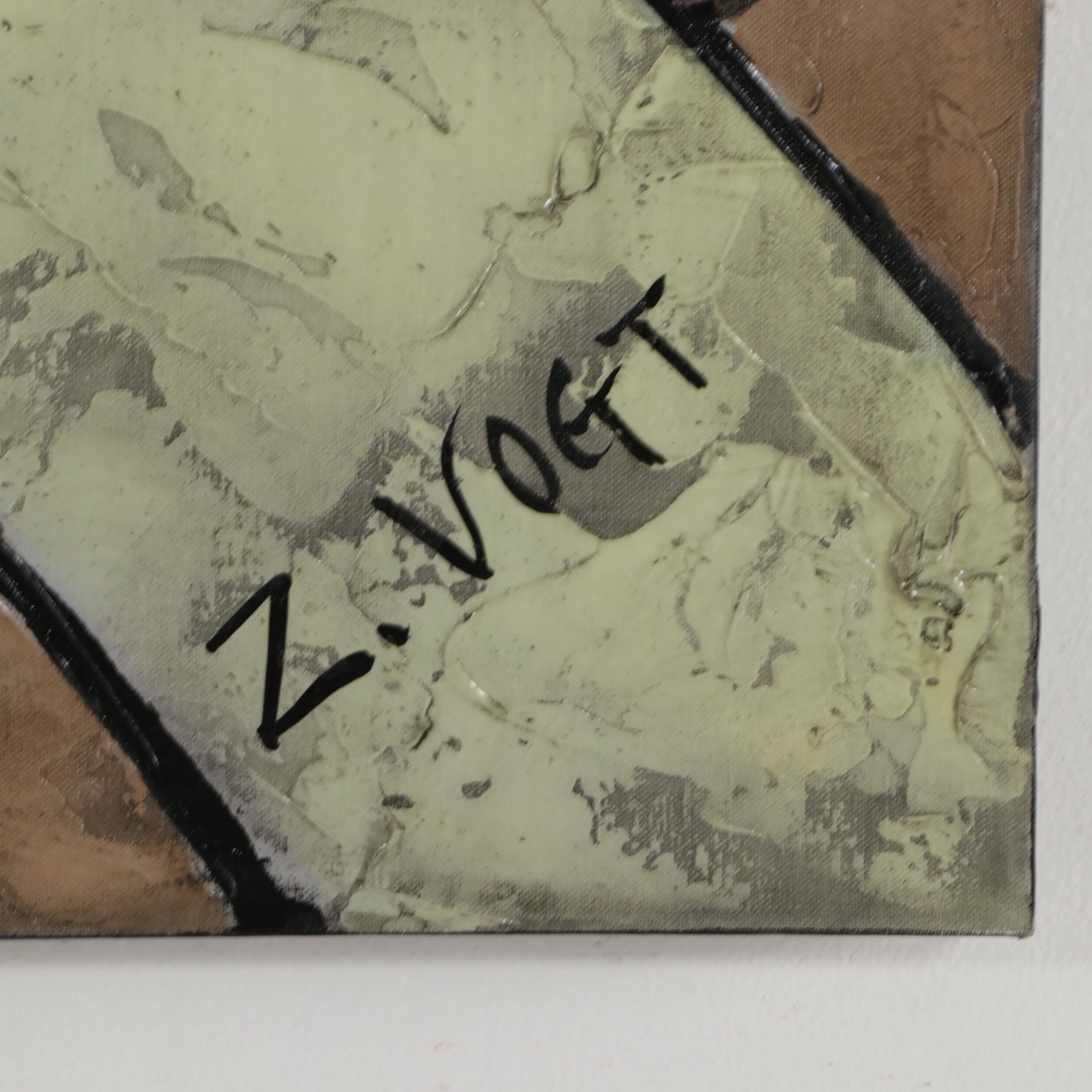 Z. Vogt Abstract Geometric Acrylic Painting