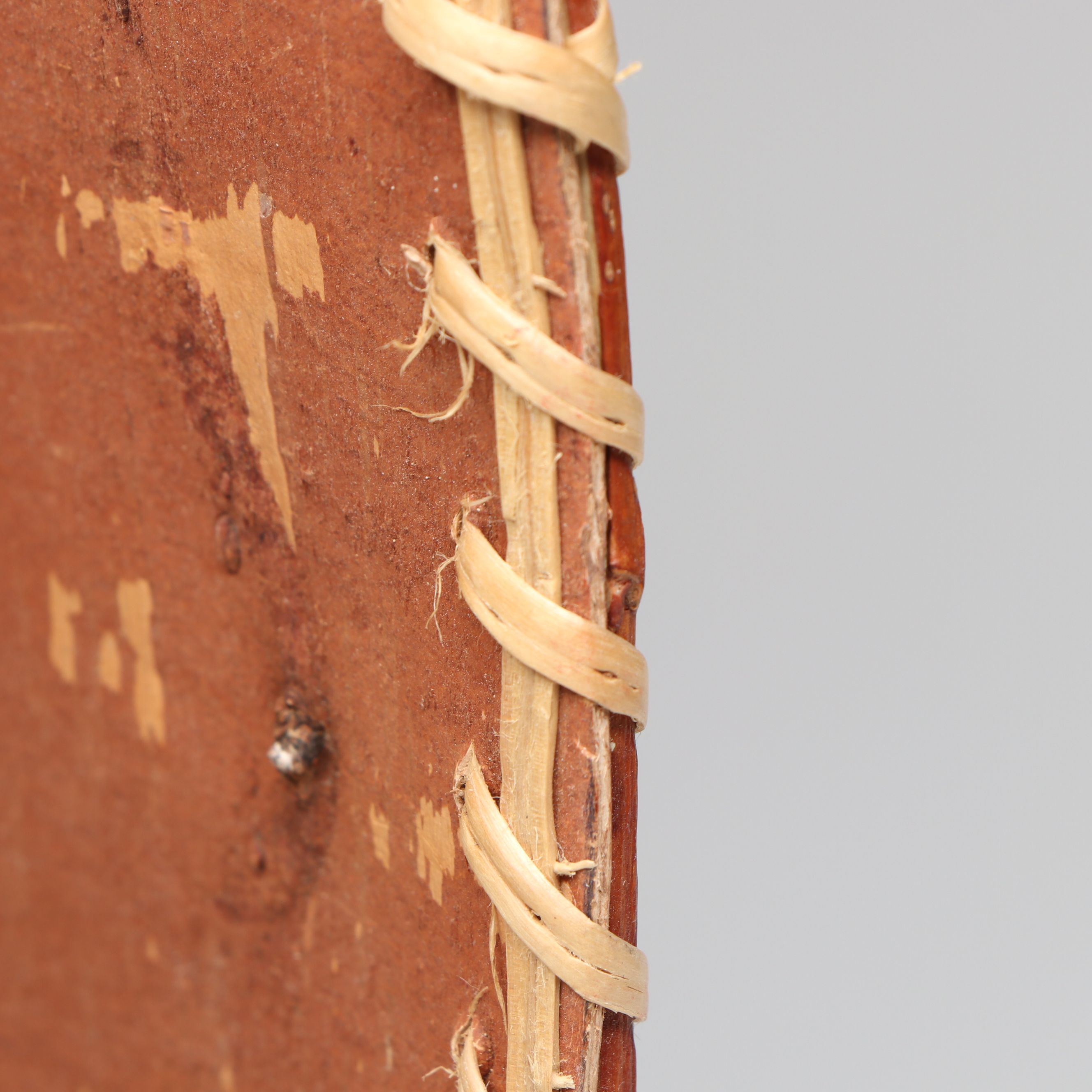 Verda Paul Athabascan Hand-Beaded Spruce Root and Birch Bark Baby Carrier