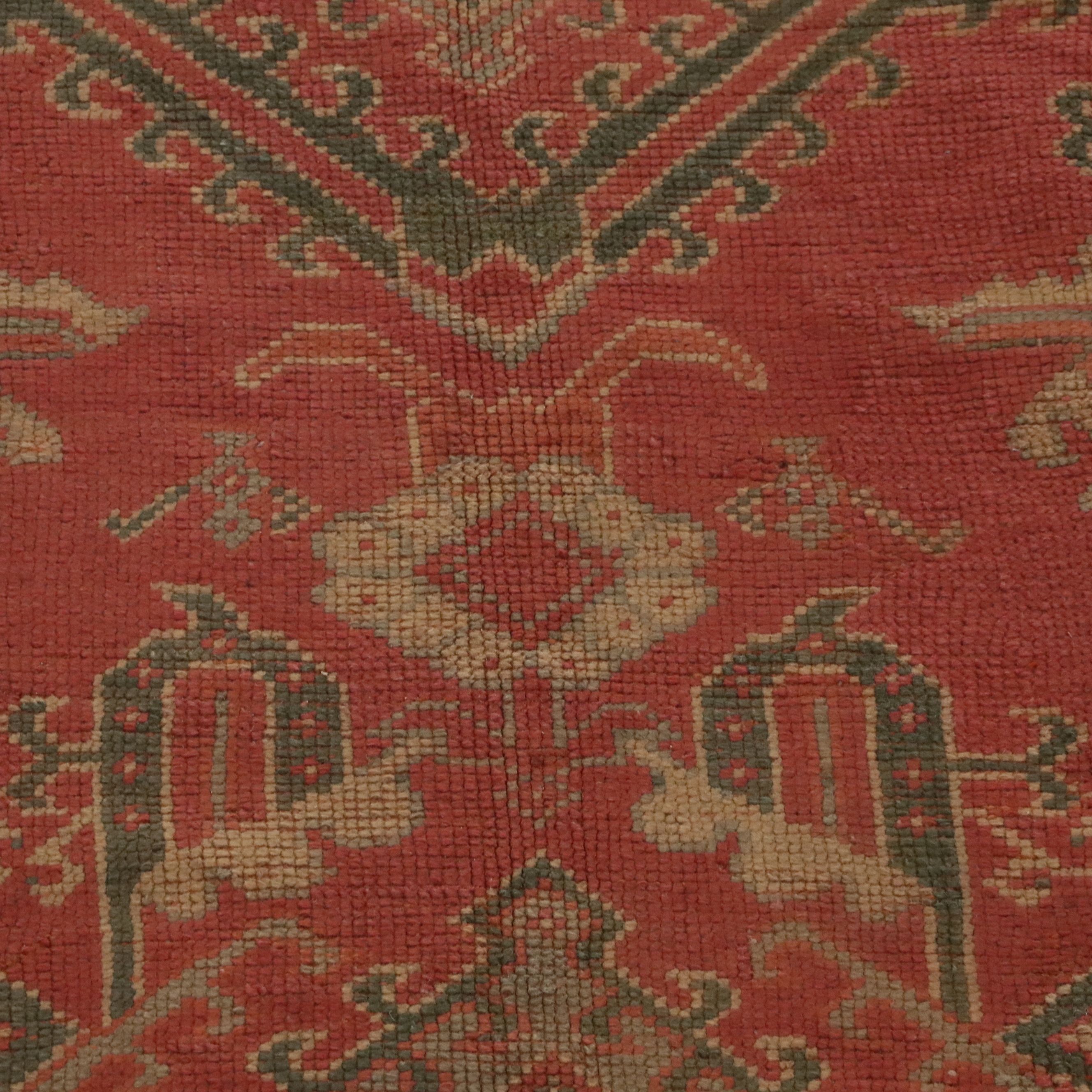 6'10 x 12'7 Hand-Knotted Turkish Oushak Area Rug