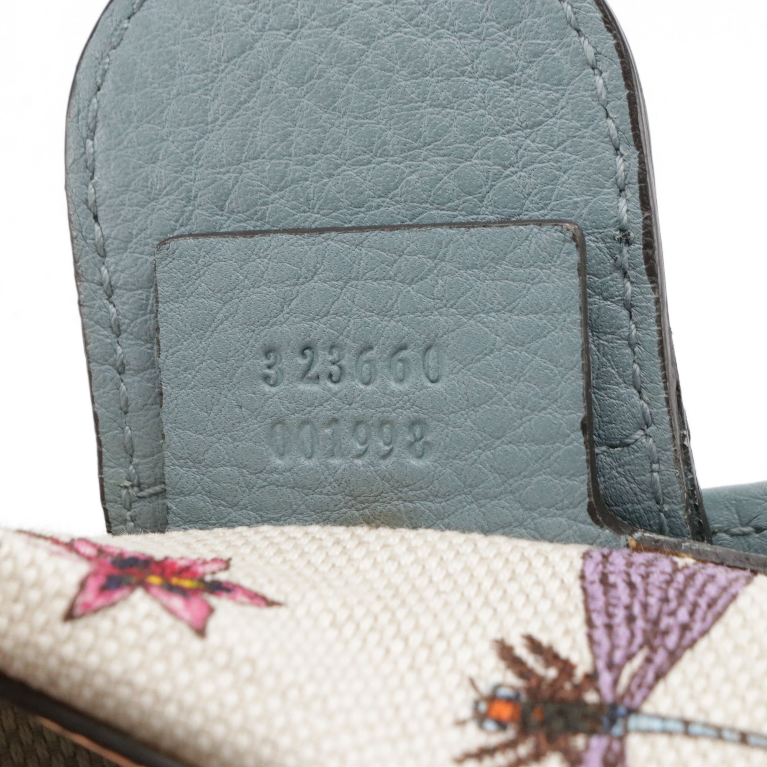 Gucci Medium Bamboo Two-Way Shopper Tote in Blue Grained Calfskin Leather