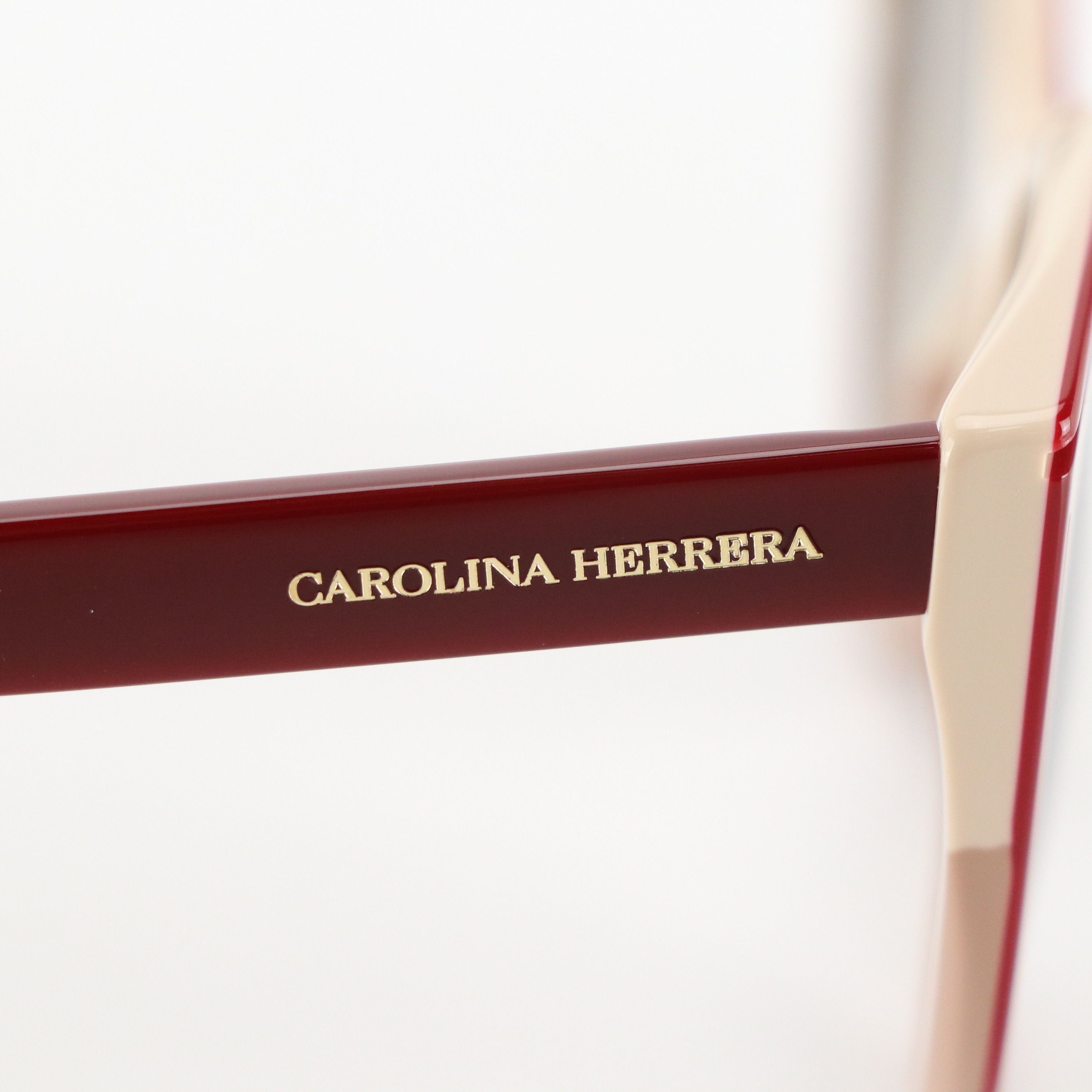 Carolina Herrera HER0142/S Burgundy/Nude Butterfly Framed Sunglasses & Soft Case