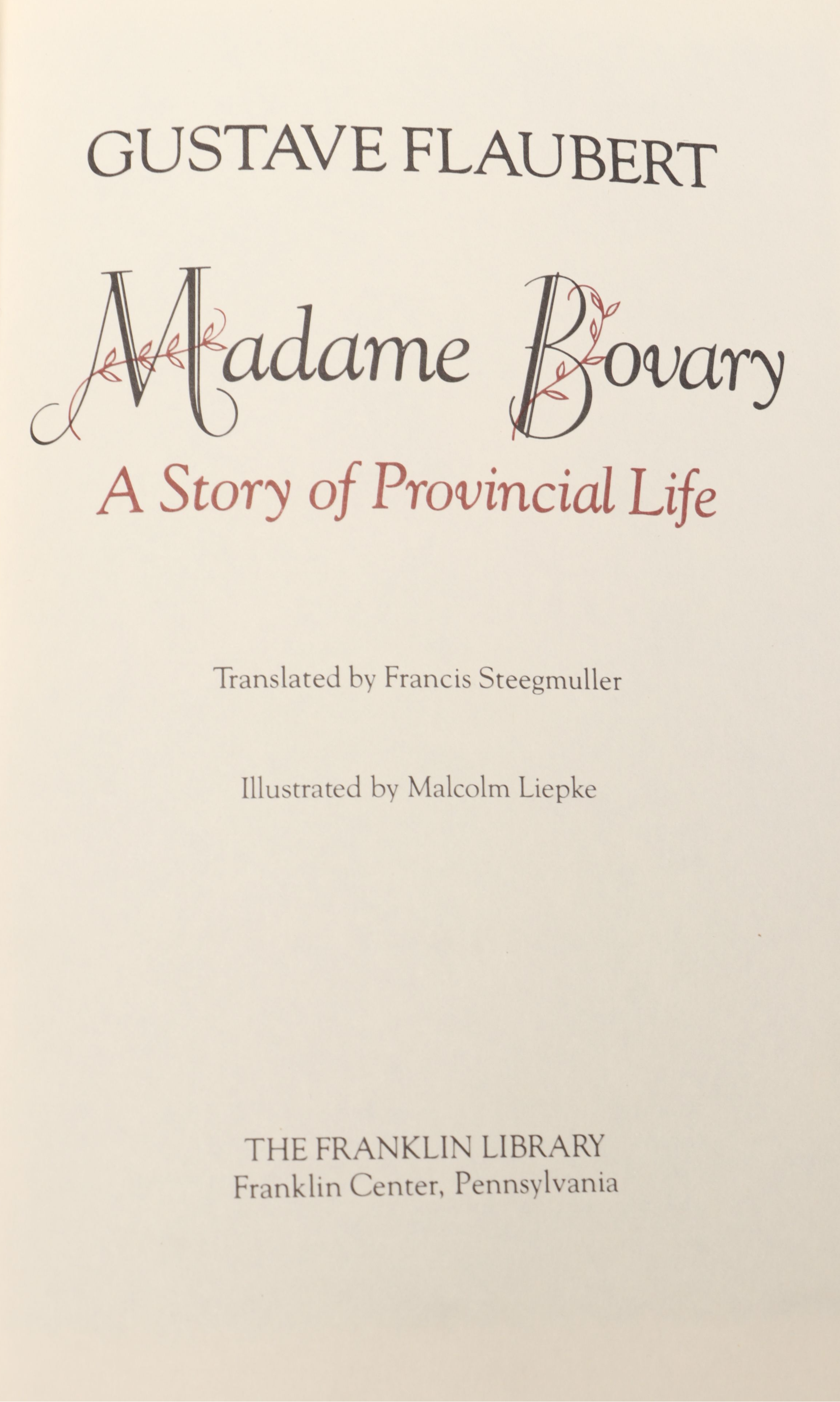 Franklin Library "Madame Bovary" by Gustave Flaubert and More Books