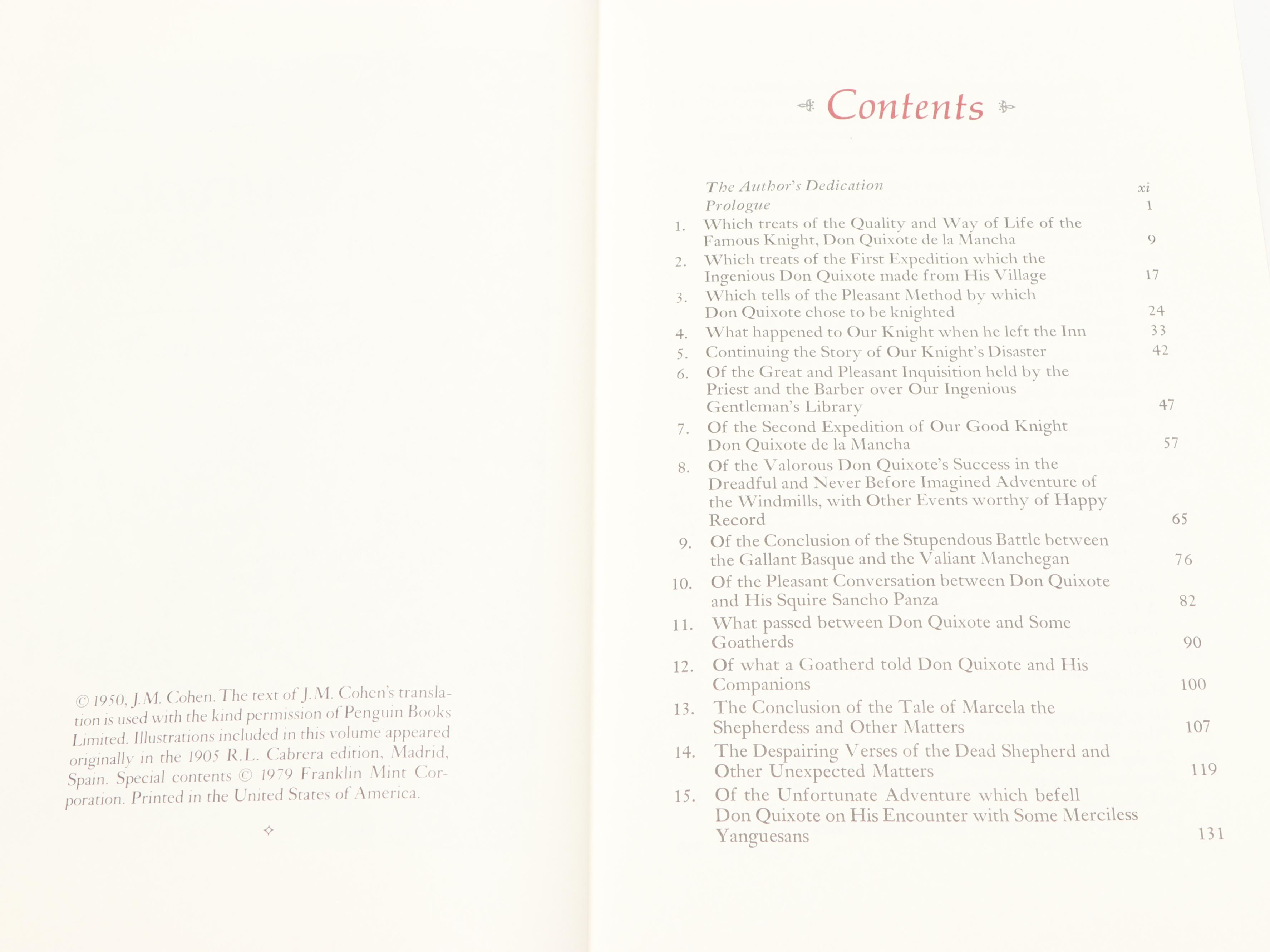 Franklin Library "Don Quixote de la Mancha" by Cervantes and More Books